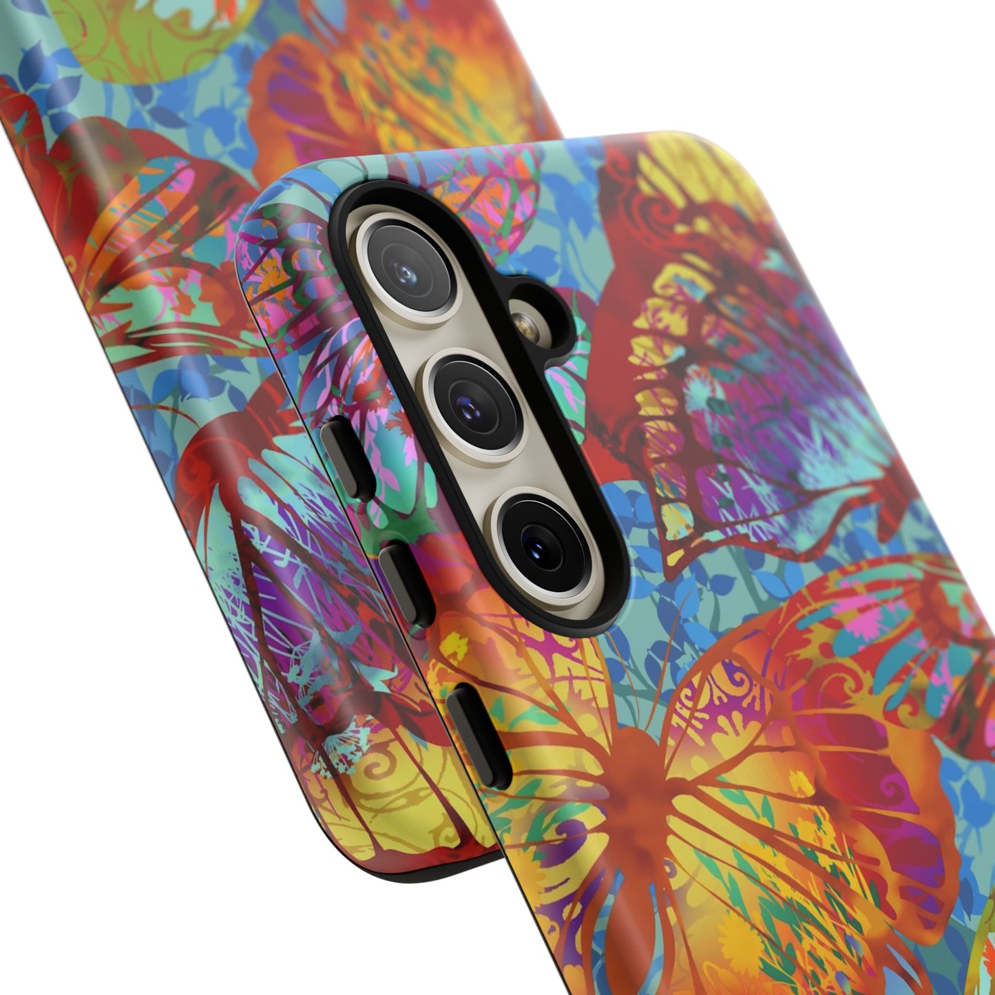 Samsung Galaxy Series Tough Case-Phone Case: Dreamscapes [Light Green Butterflies]