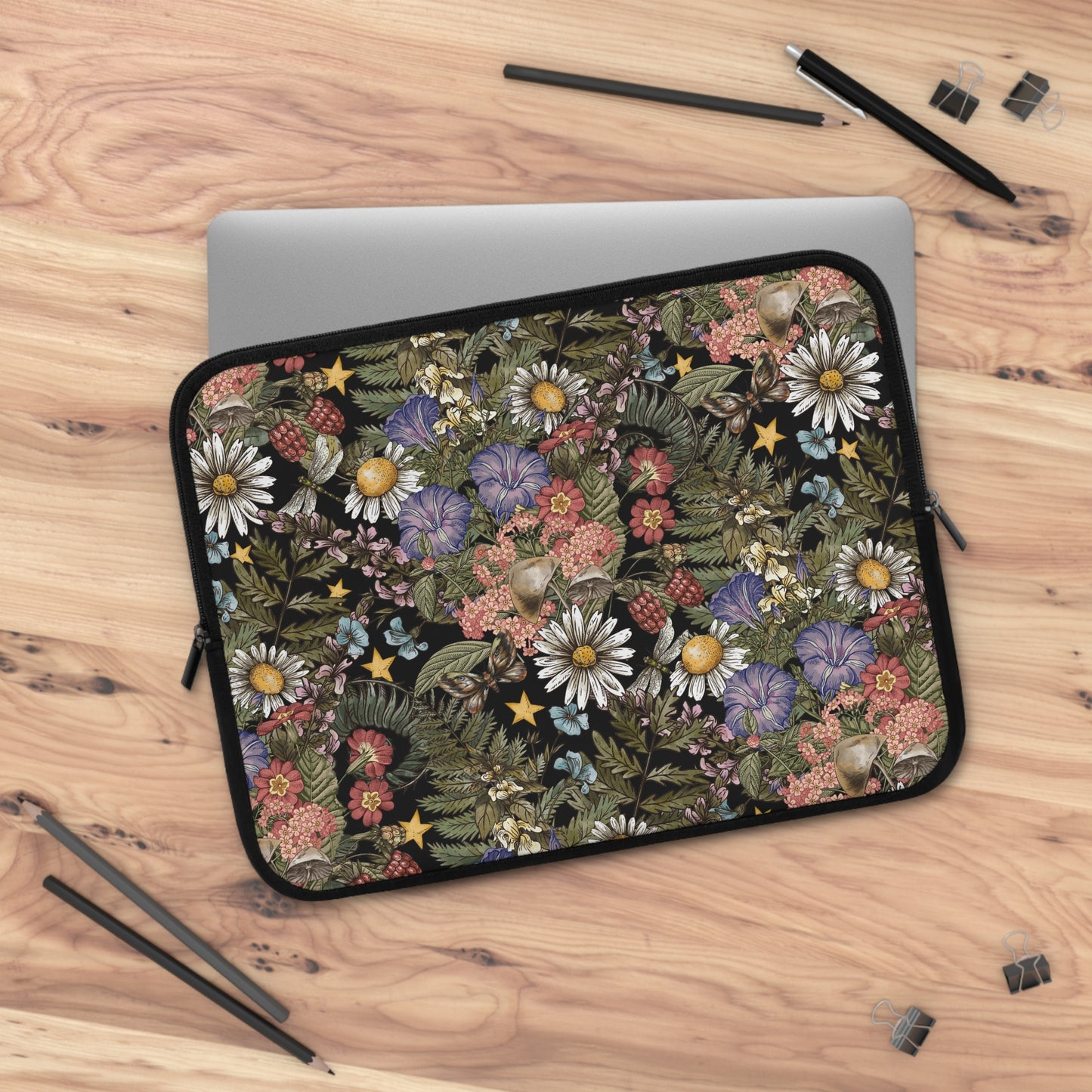 Laptop Sleeve:  [SUN-MOON-STARS]:  Flowers