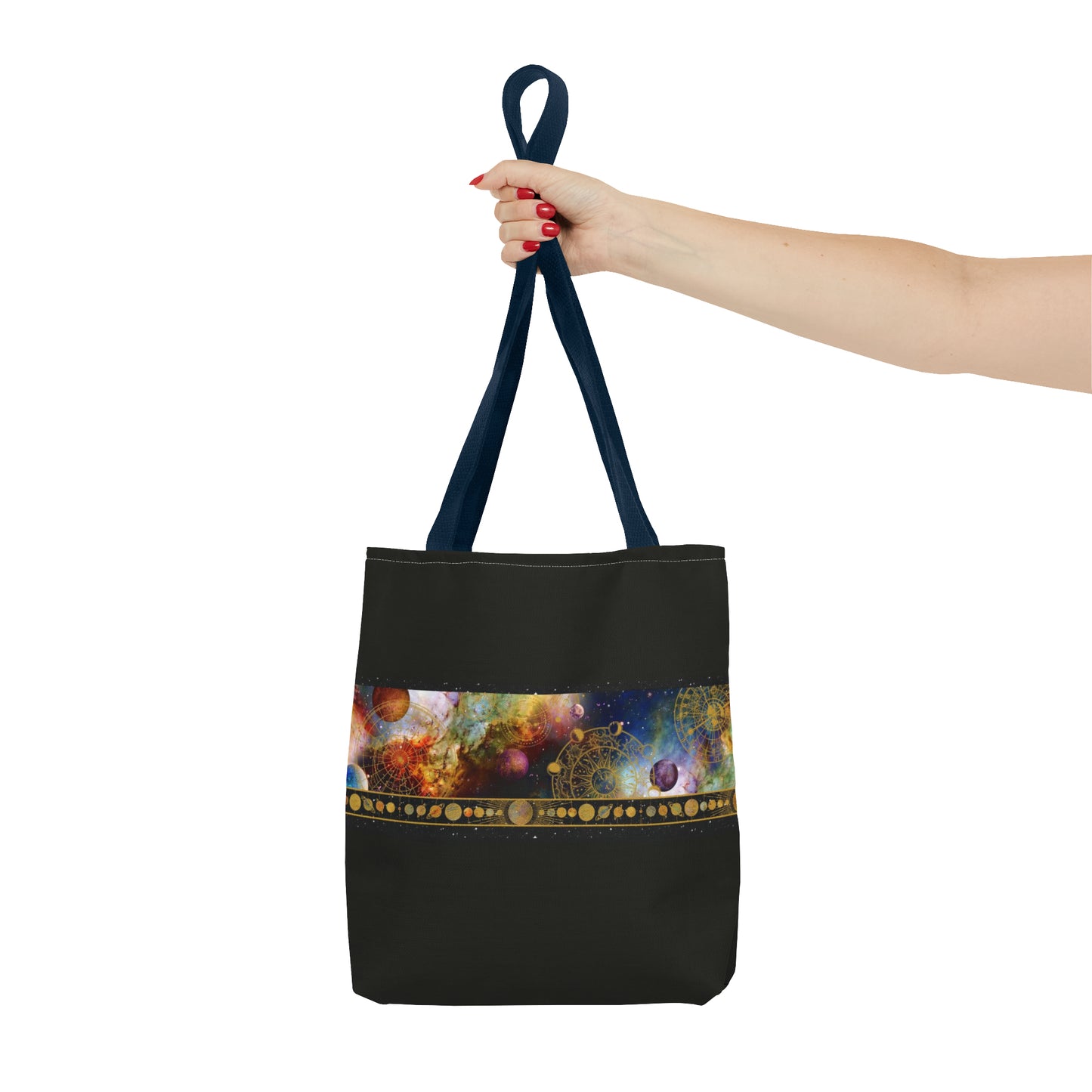 Tote Bag:  large-18x18;  "Cosmos" [Planets Border]