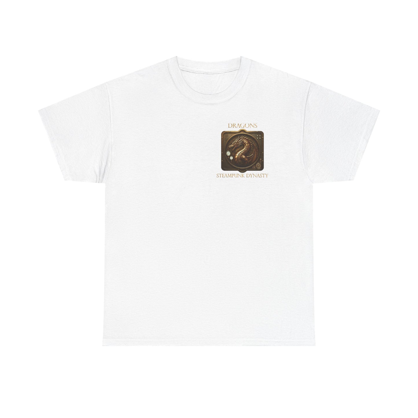 Dragon Crest T‑Shirt — Steampunk Dragon Fantasy Graphic Tee