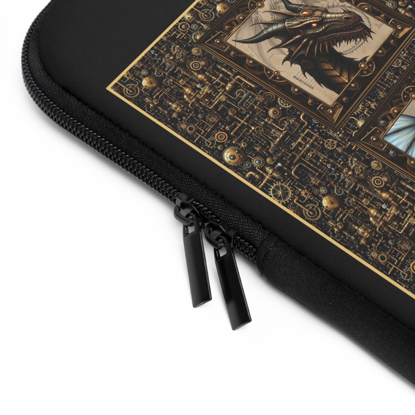 Laptop Sleeve (Sizes:  13", 15", 17"):  Steampunk Dragons [Head Profiles]