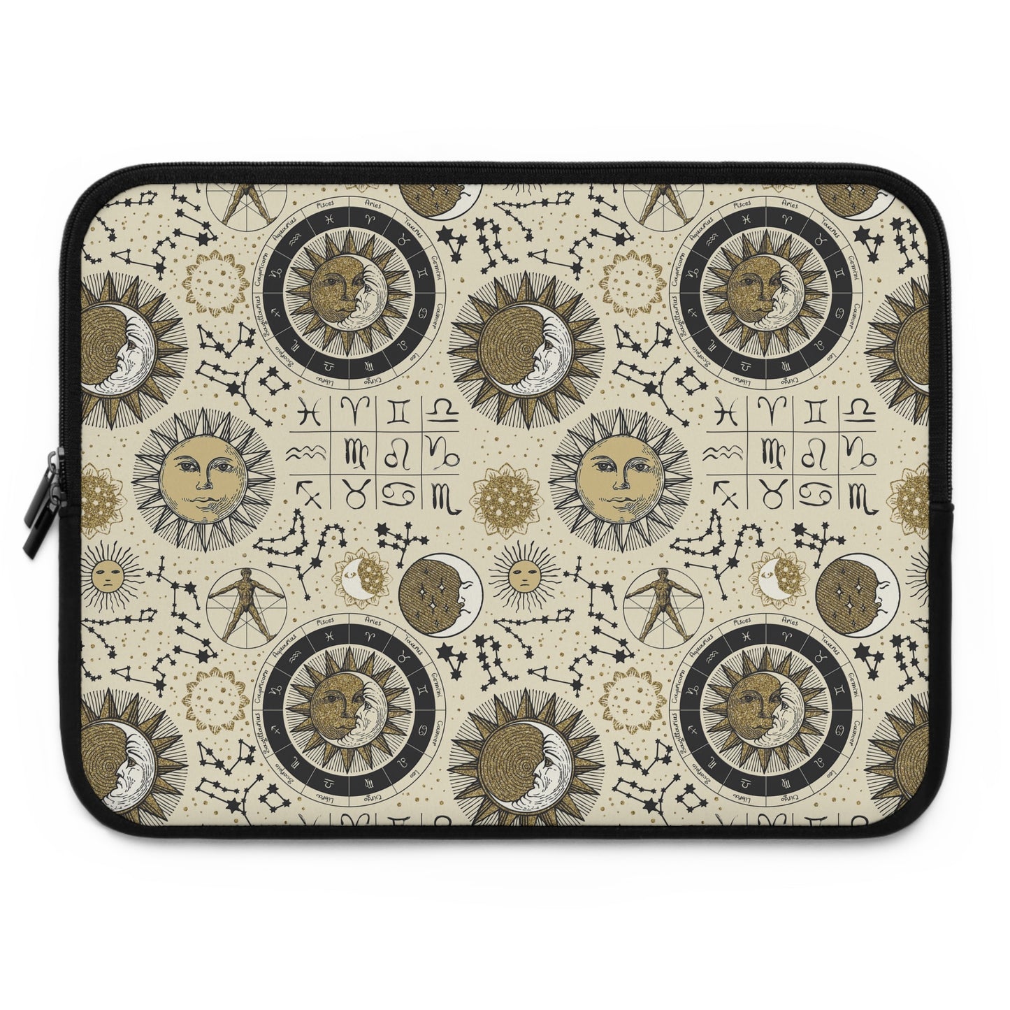 Laptop Sleeve:  [SUN-MOON-STARS]:  Zodiac Panel