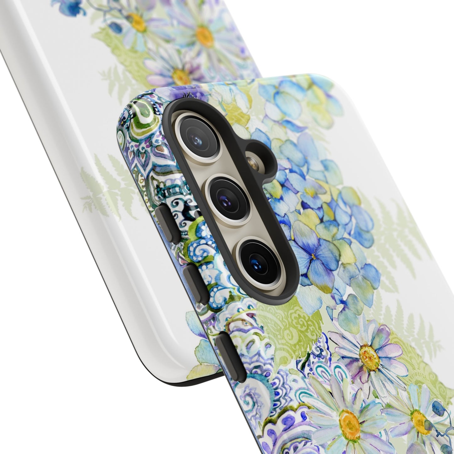 Samsung Galaxy Series Tough Case-Phone Case:  Leah [Flower Border]