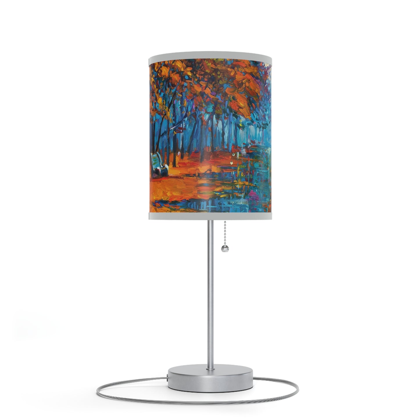 Table Lamp: Silver Base; Year of Art-Park Path