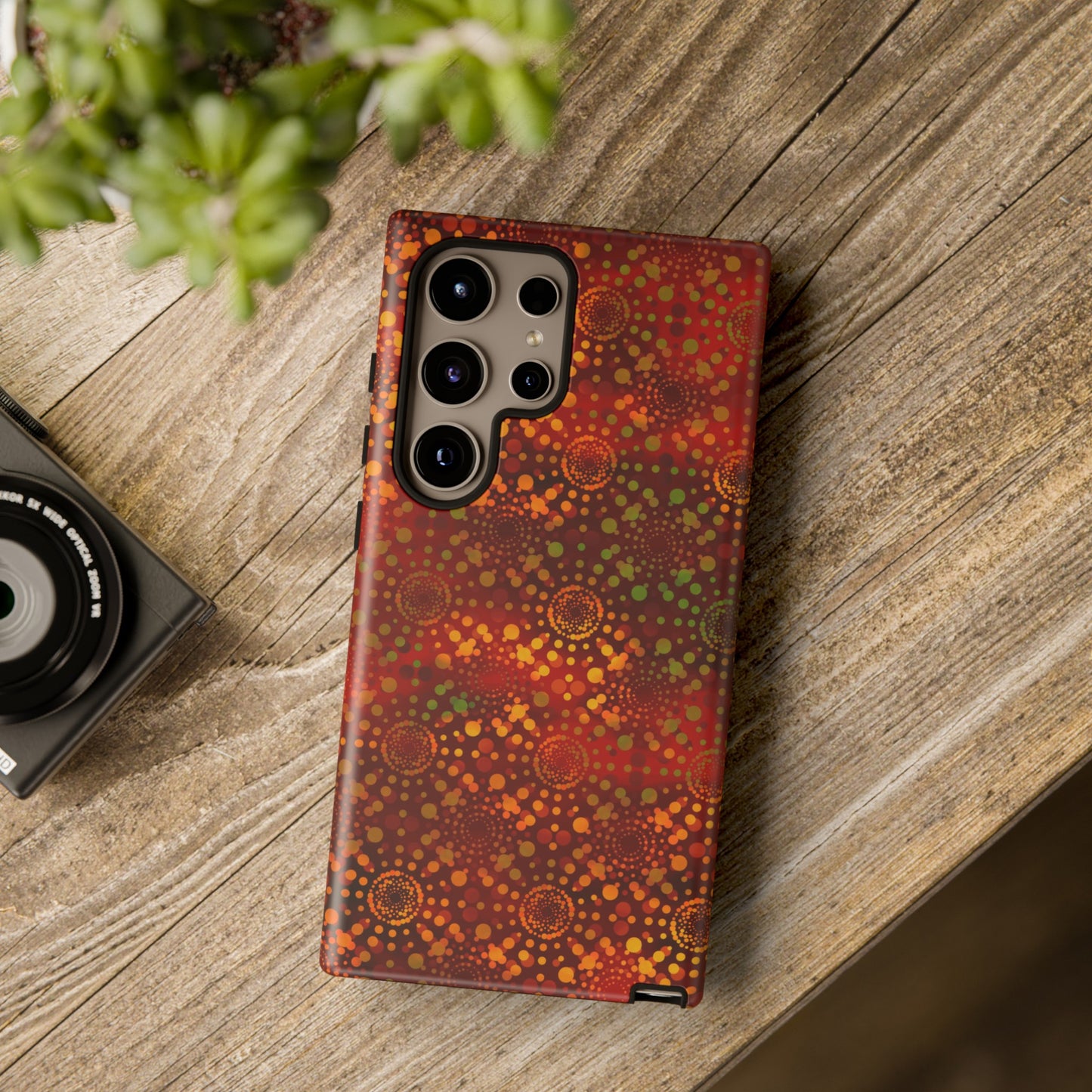 Samsung Galaxy Series Tough Case-Phone Case: Dreamscapes [Red Kaleidoscope]