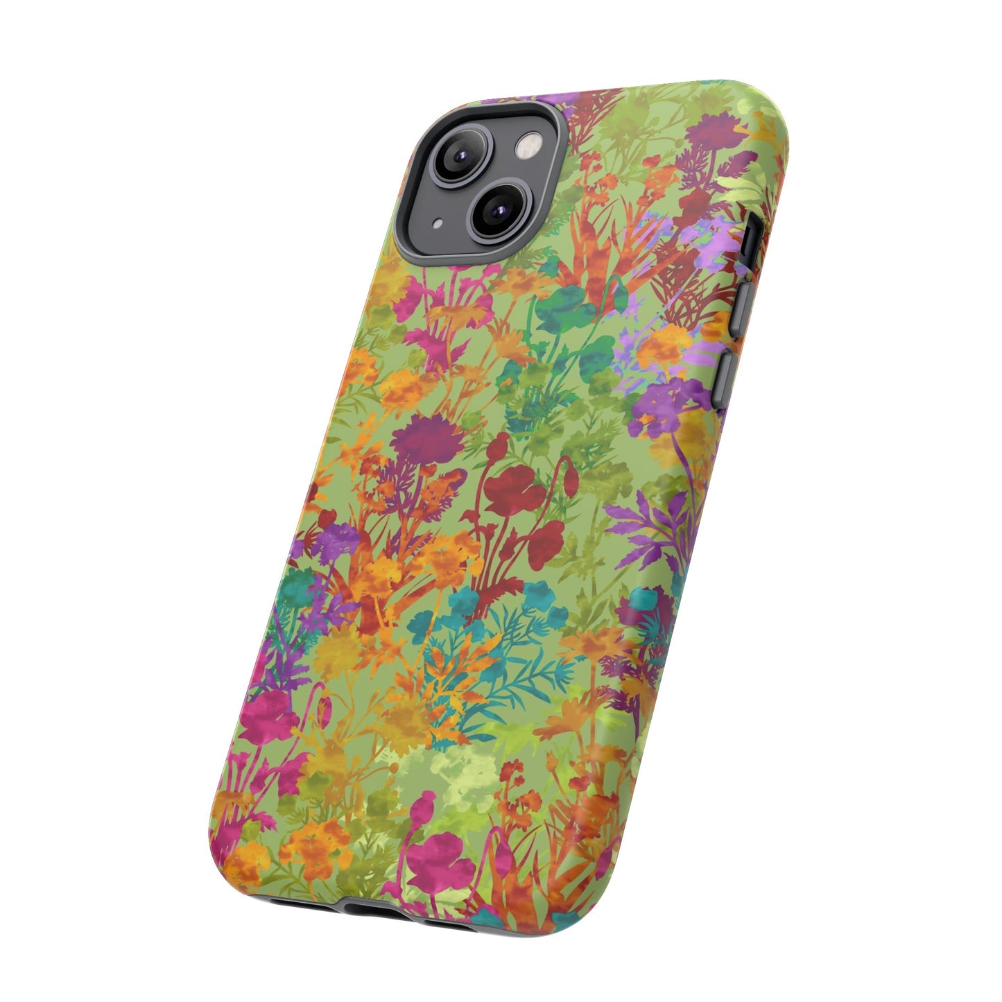 Apple I-Phone 14 (Series)-Tough Case-Phone Case:  Dreamscapes [Multi-Colored Flower-Yellow]
