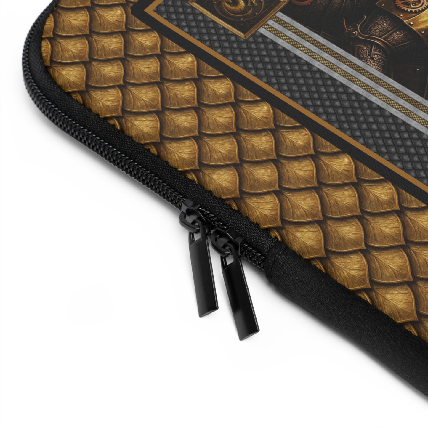 Laptop Sleeve (Sizes:  13", 15", 17"):  Steampunk Dragons [Dragon Head/Red Eyes]