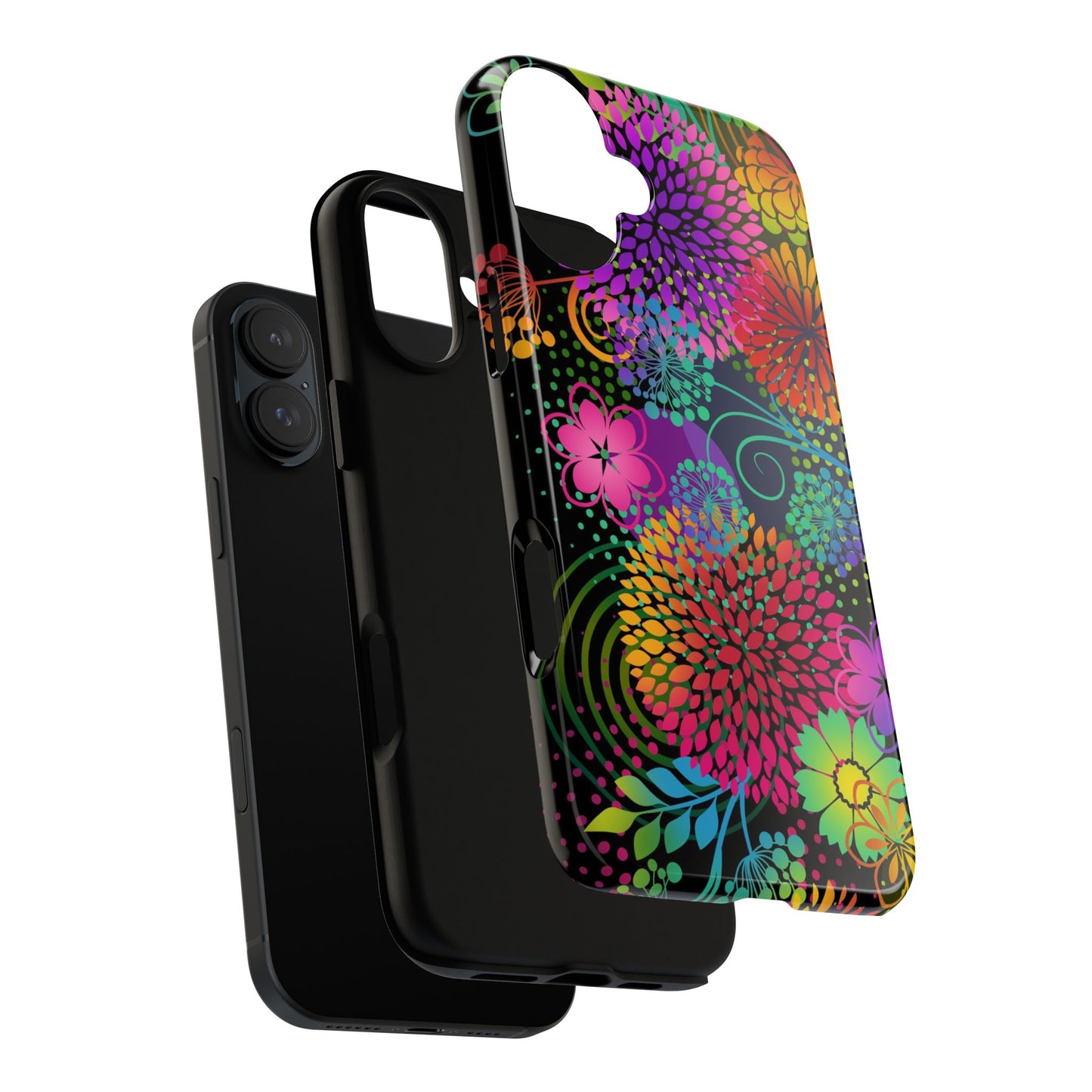 Apple I-Phone 16 (Series) Tough Case-Phone Case:  Unusual Garden [Bright Flowers]