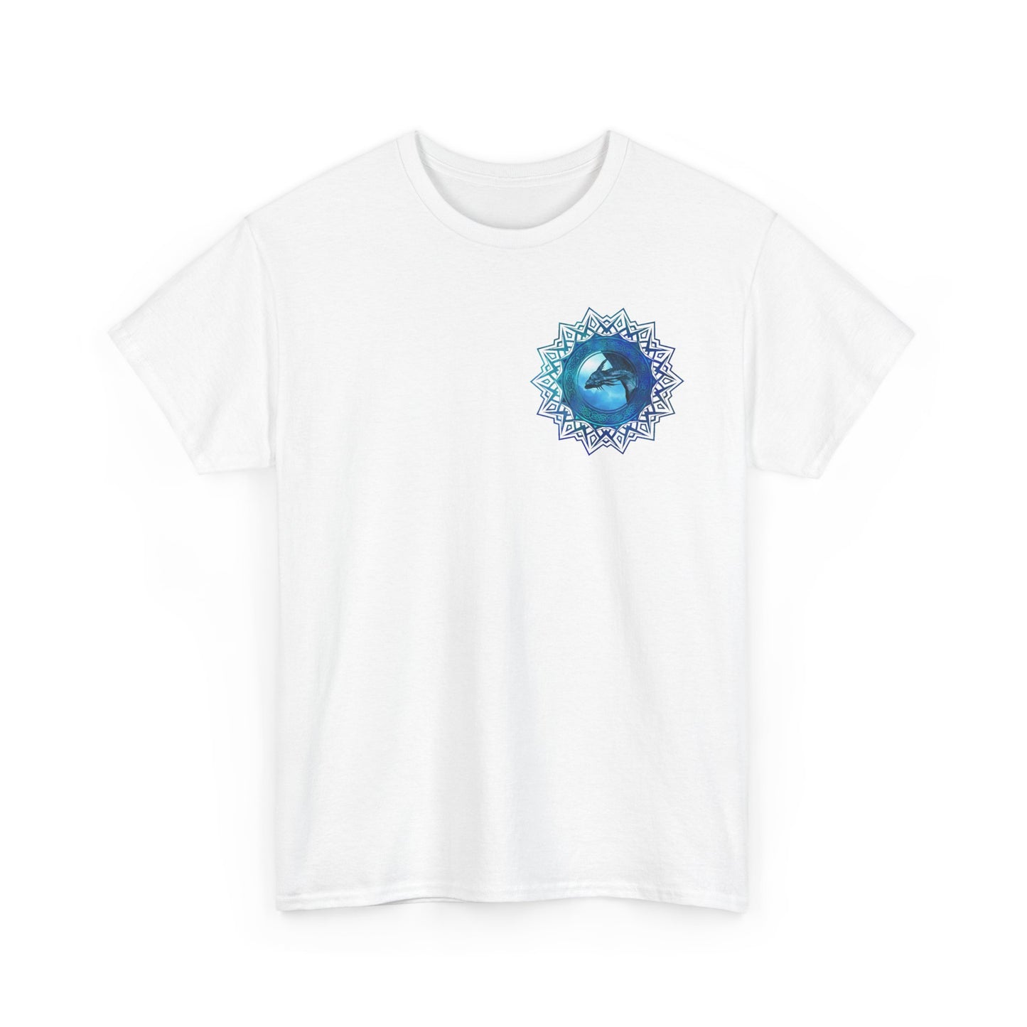 Cotton Tee-Shirt:  Dragons [Blue Fury]