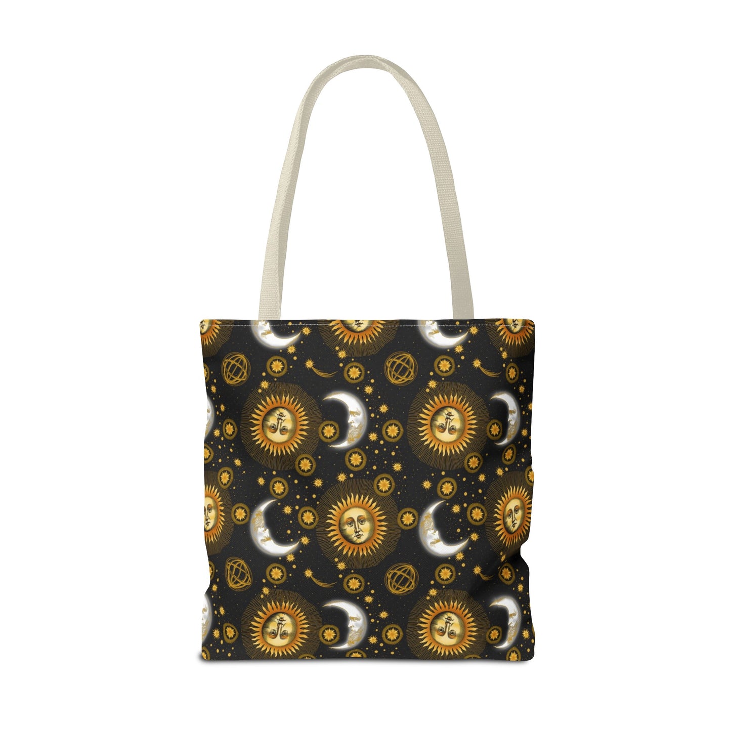 Tote Bag: Large:  ($24.23):  Celestial [Sun-Moon-Black]