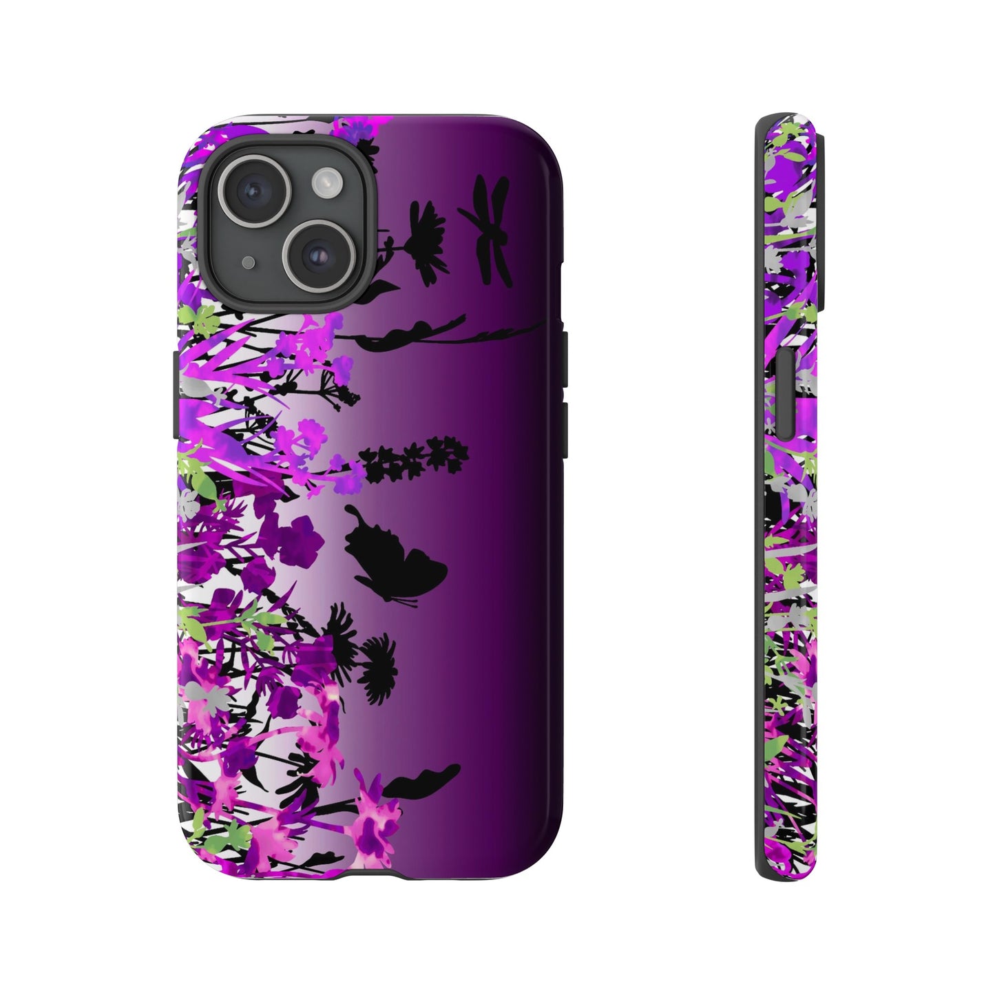 Apple I-Phone 15 (Series)-Tough Case-Phone Case:  Dreamscapes [Bright Purple Border]