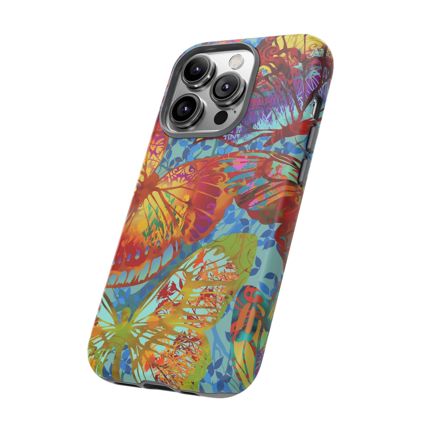 Apple I-Phone 14 (Series)-Tough Case-Phone Case:  Dreamscapes [Light Blue Butterflies]