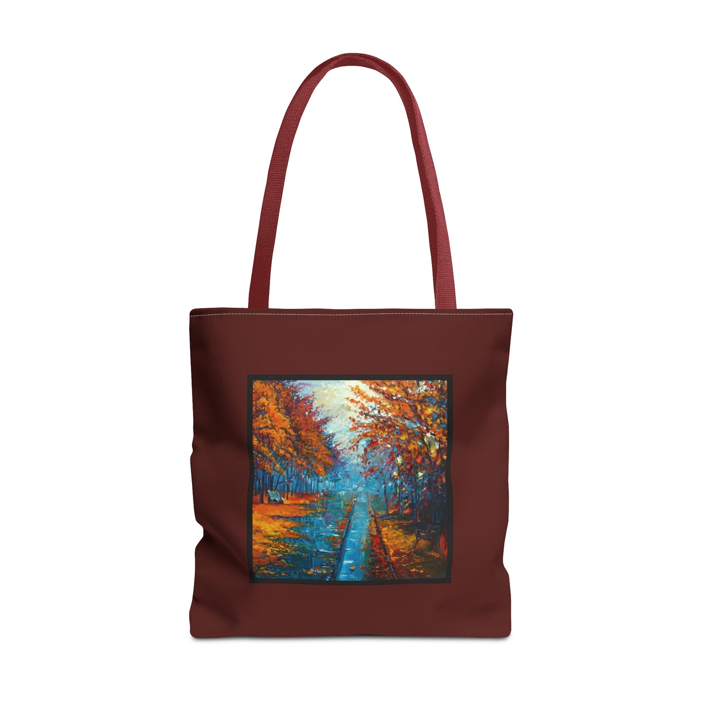 Tote Bag:  large-18x18;  "Year of Art" [Fall Path, Smal Panel]