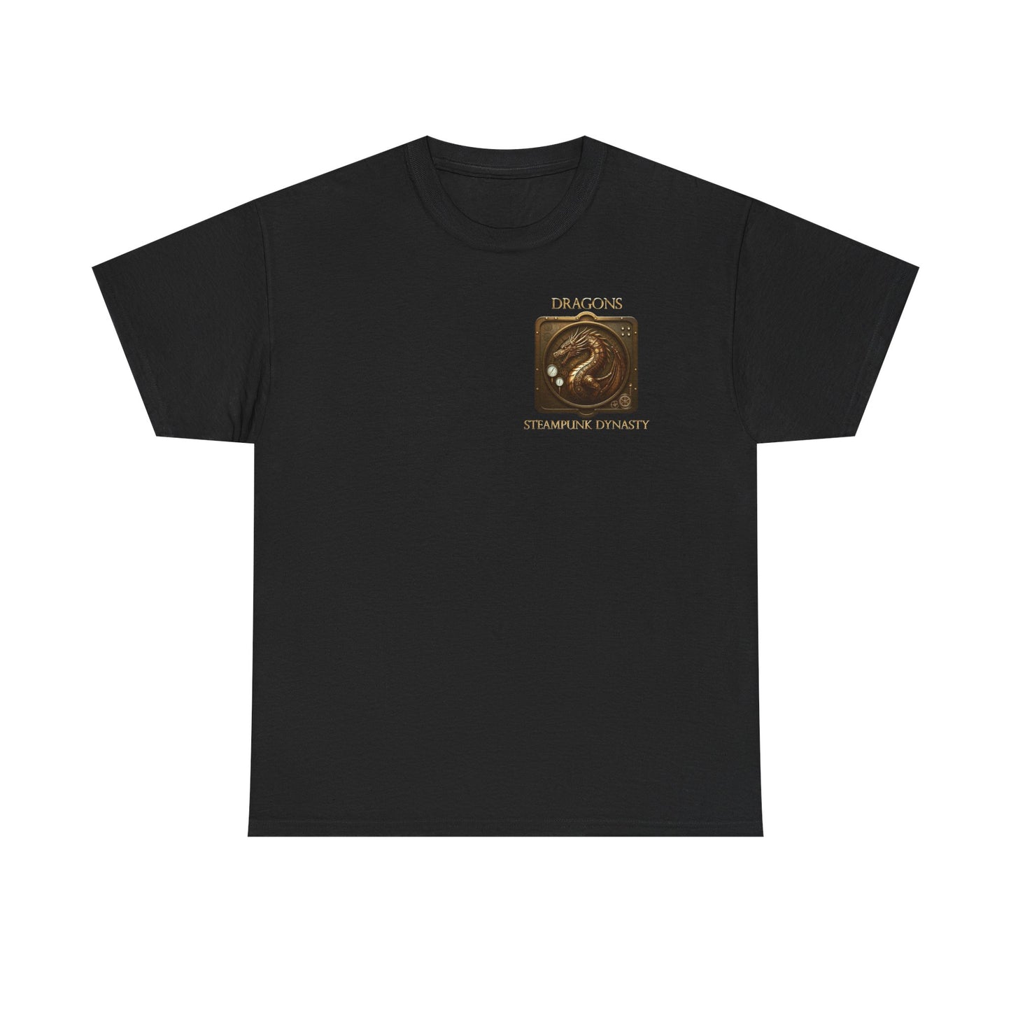 Dragon Crest T‑Shirt — Steampunk Dragon Fantasy Graphic Tee