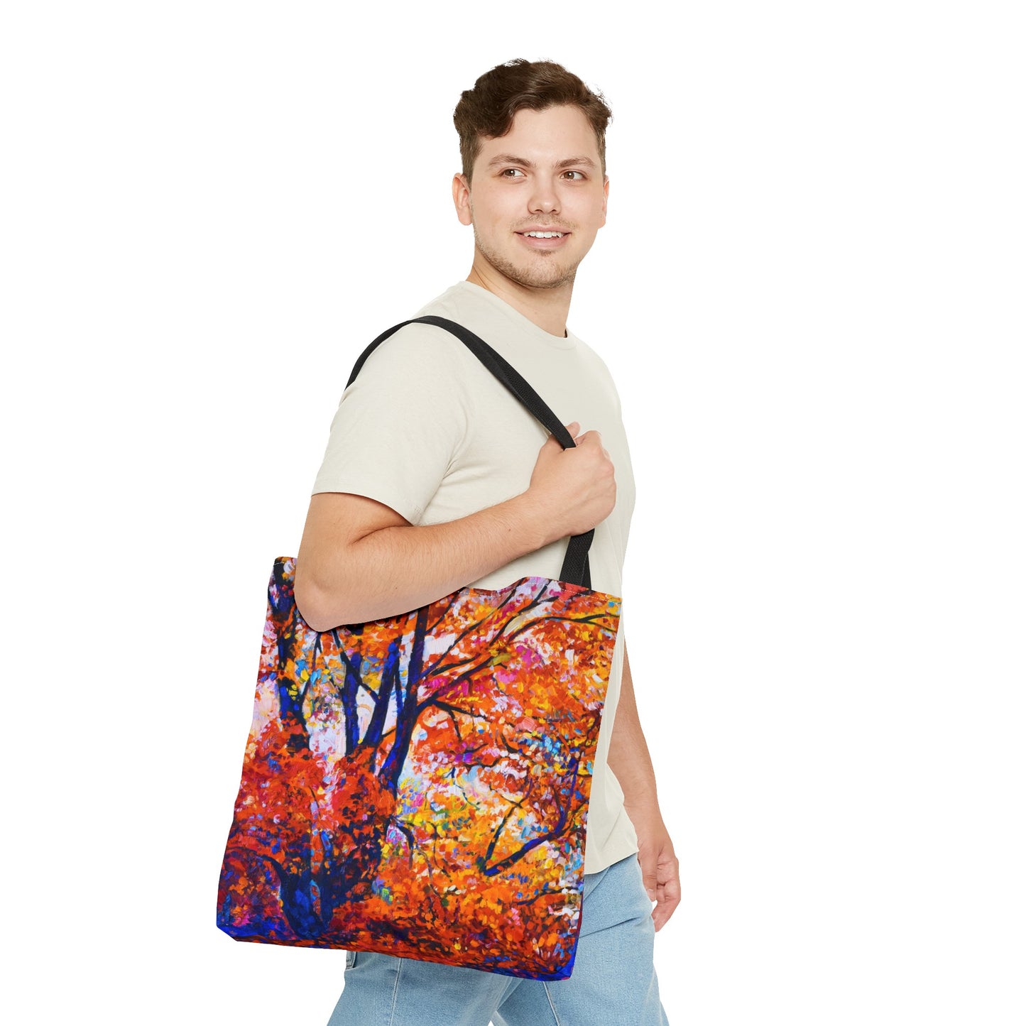 Tote Bag: Large-18x18; Year Of Art [Fall Trees-Full Panel]