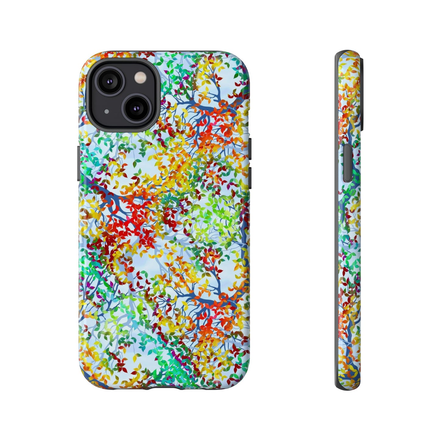 Apple I-Phone 14 (Series) Tough Case-Phone Case: Dreamscapes [Light Fall Leaves]