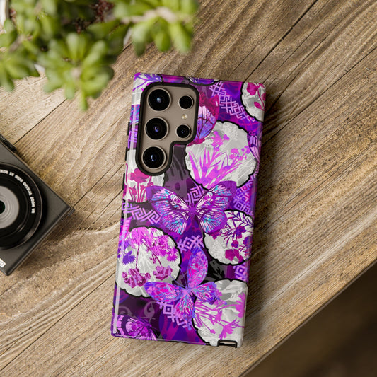 Samsung Galaxy Series Tough Case-Phone Case: Dreamscapes [Light Purple Butterflies]