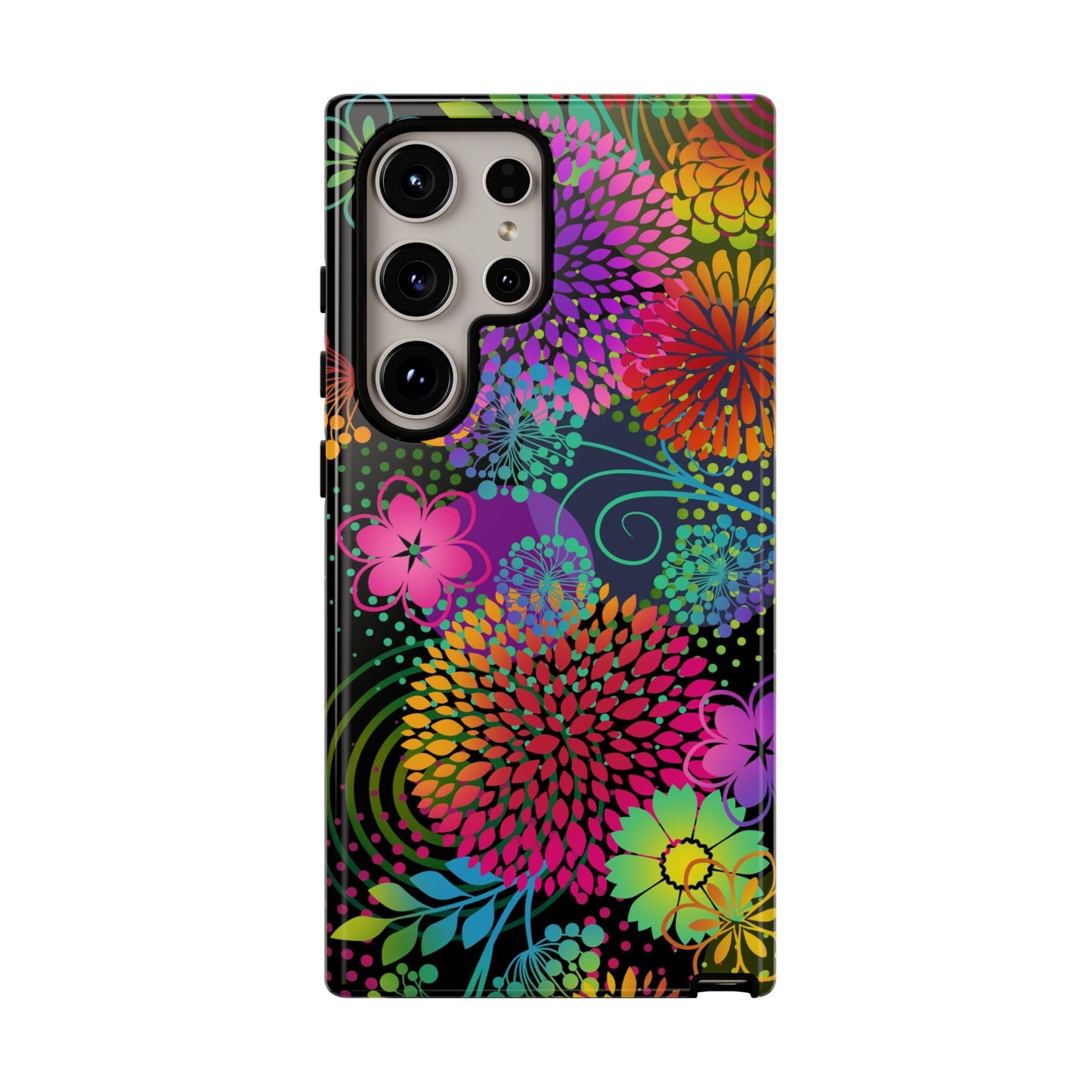 Samsung Galaxy Series Tough Case-Phone Case:  Unusual Garden [Flower Border]