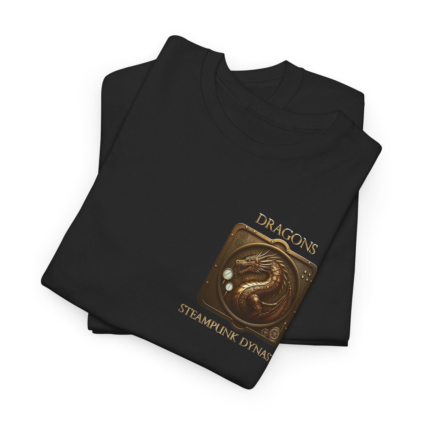 Dragon Crest T‑Shirt — Steampunk Dragon Fantasy Graphic Tee