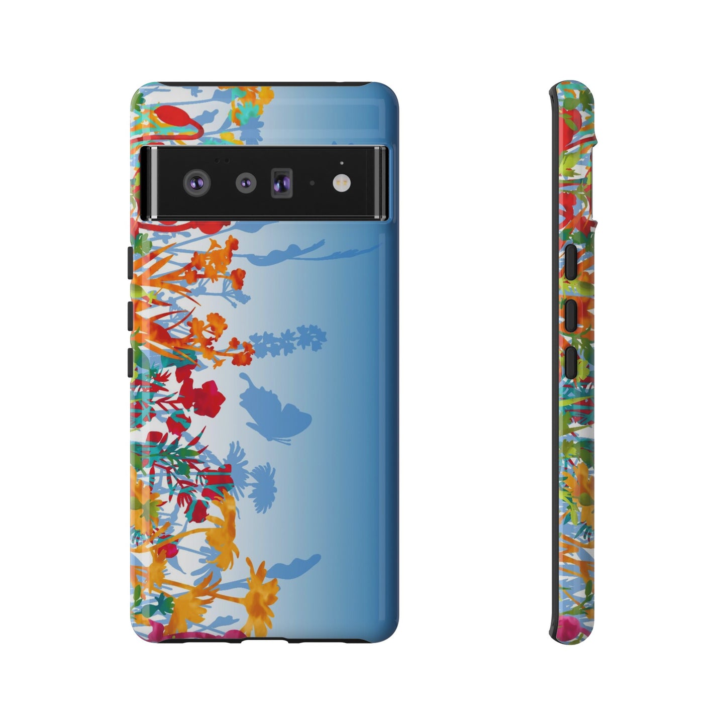 Android Google Pixel (Series) Tough Case-Phone Case:  Dreamscapes [Light Blue Border]