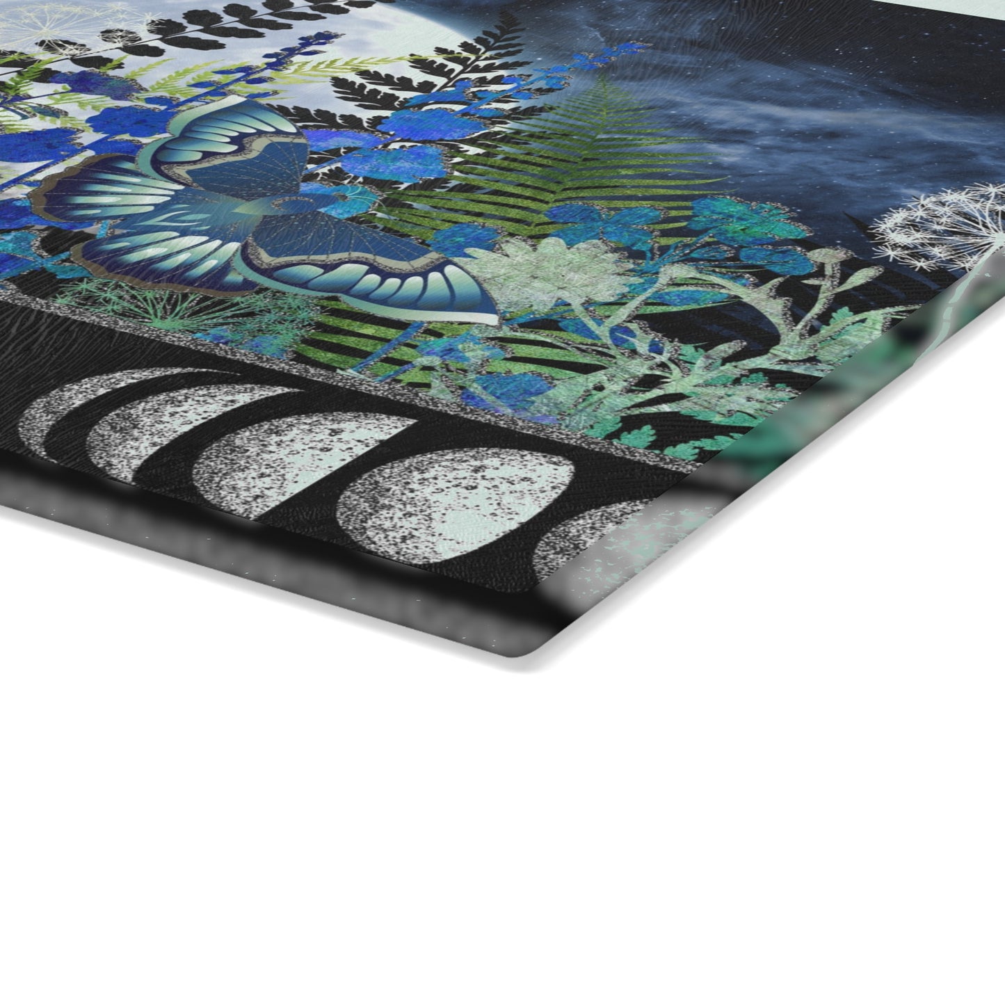 Glass Cutting Board (11"x15"):  La Luna [Border]