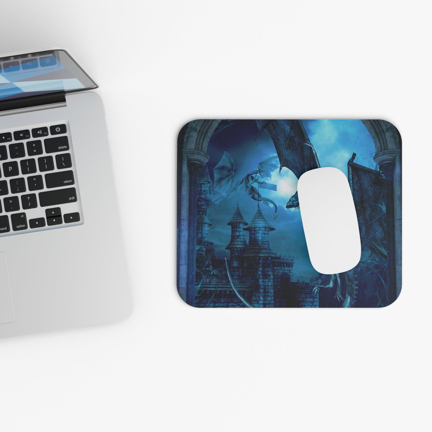 Mouse Pad-Gaming;  9x8 - "Blue Dragons" [Panel]