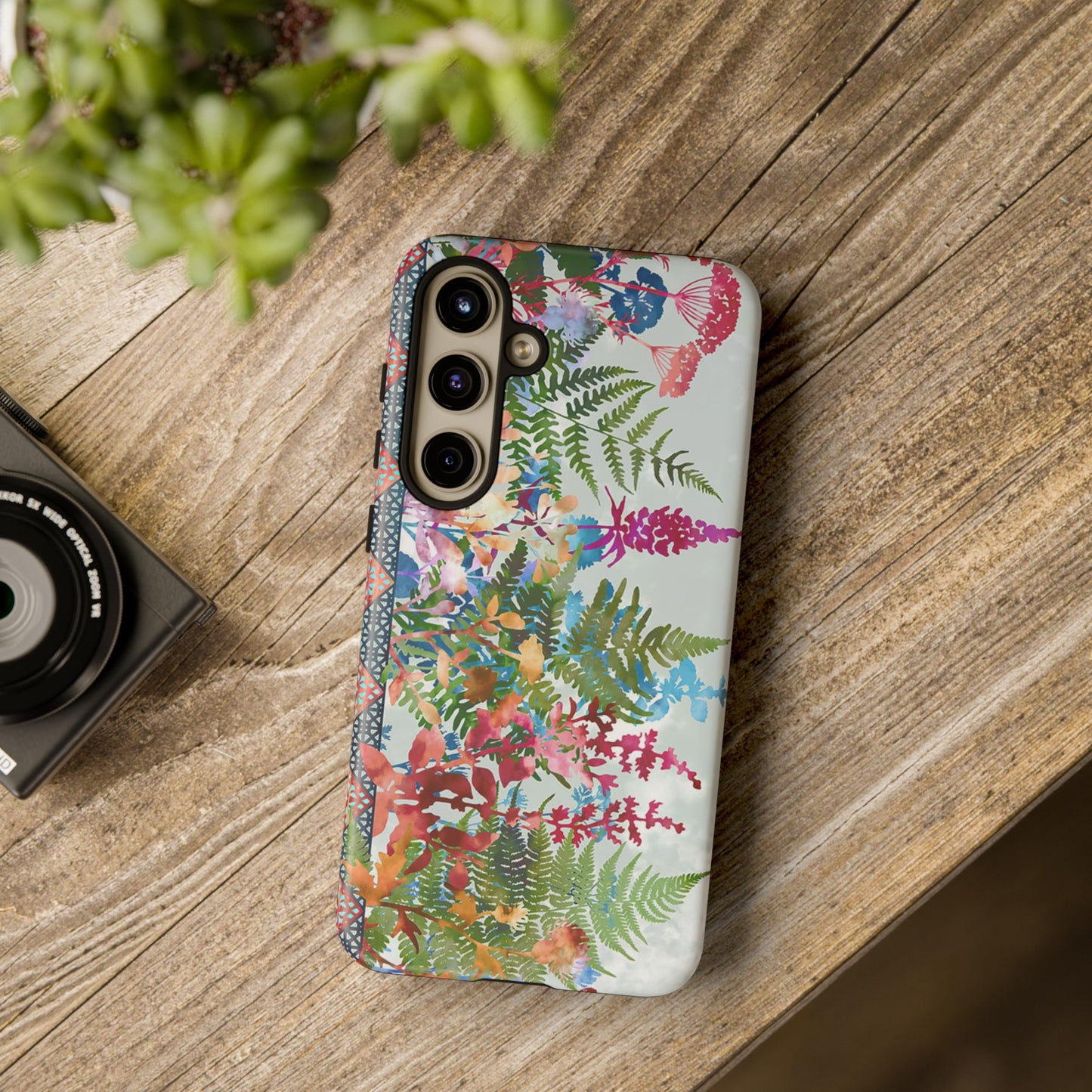 Samsung Galaxy Series Tough Case-Phone Case:  Haven [Flower Border 2]