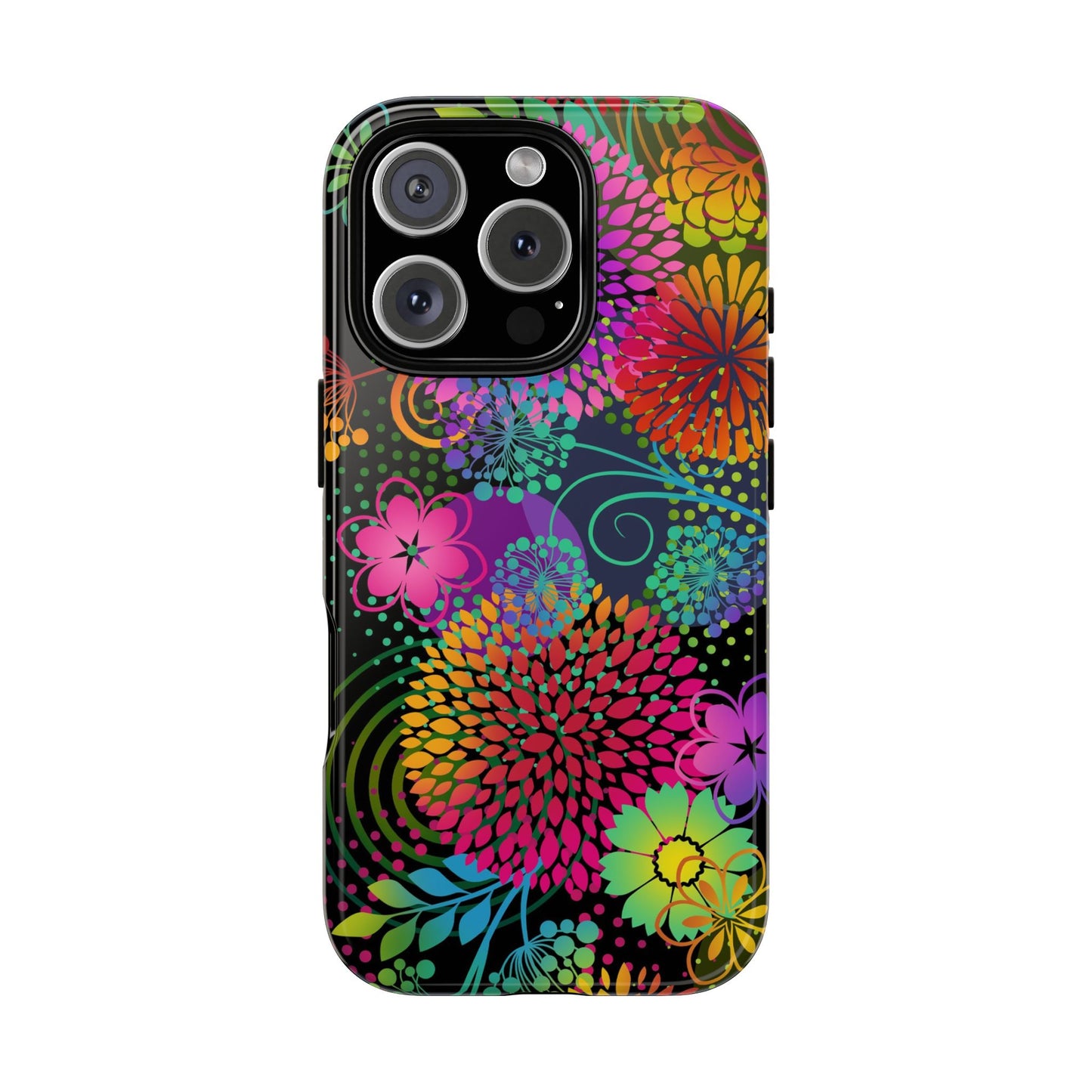 Apple I-Phone 16 (Series) Tough Case-Phone Case:  Unusual Garden [Bright Flowers]