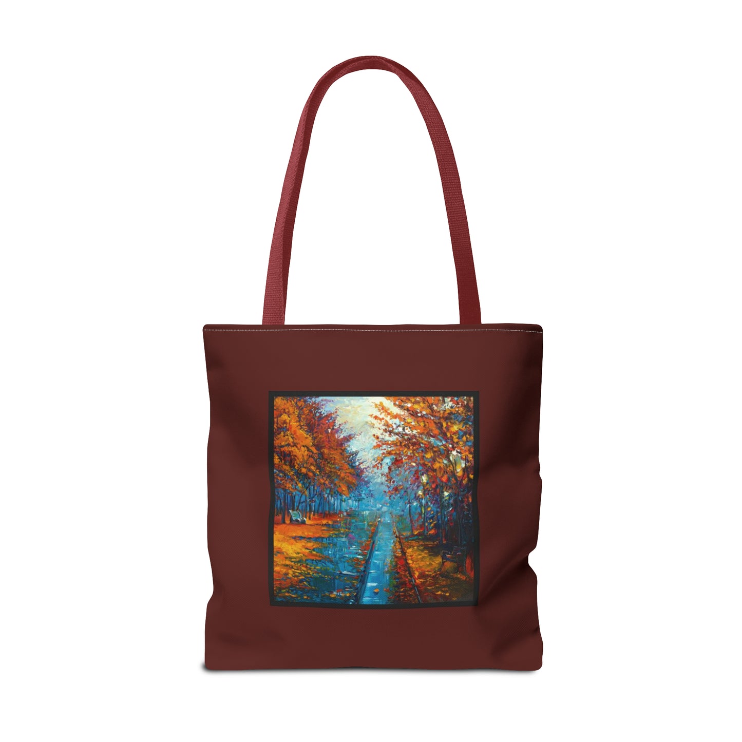 Tote Bag:  large-18x18;  "Year of Art" [Fall Path, Smal Panel]