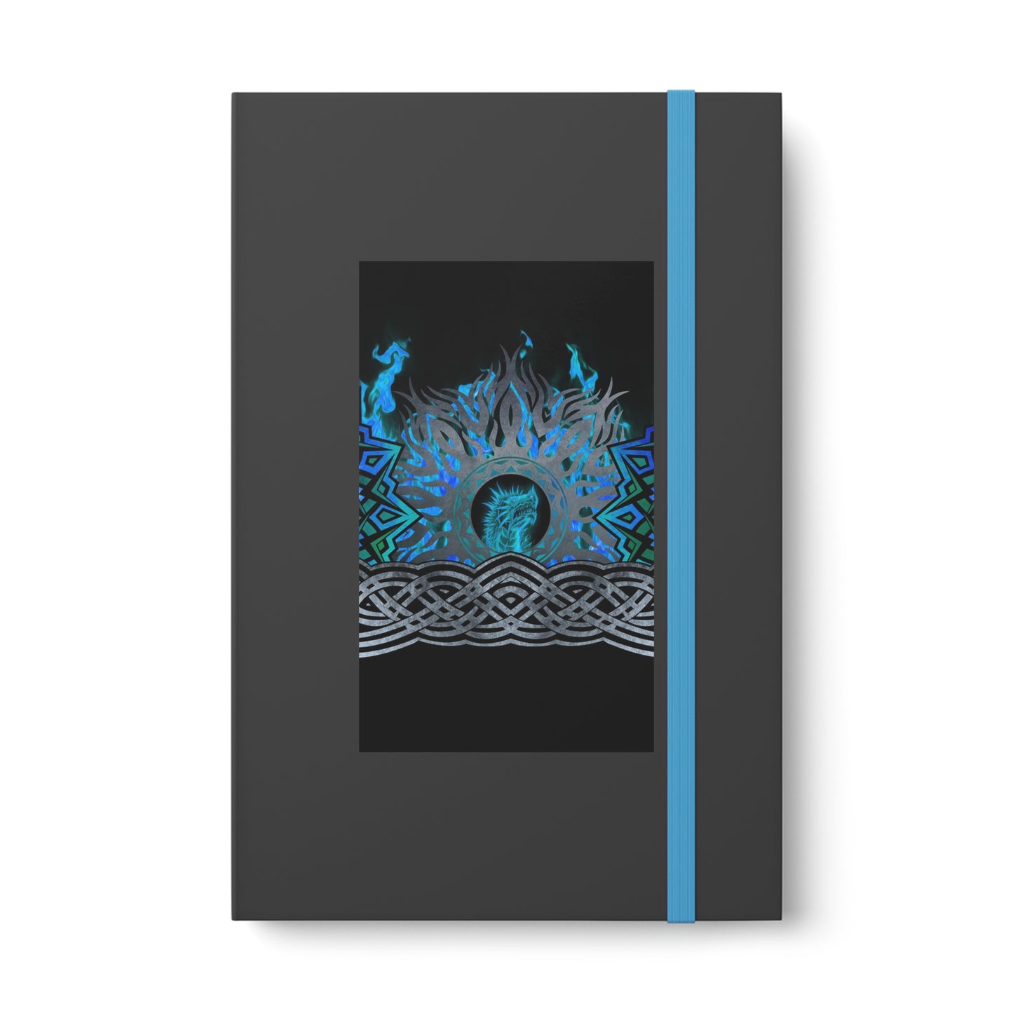 Notebook (Journal-Ruled) "Dragons" [Blue Fury]:  Original design by In the Beginning Fabrics