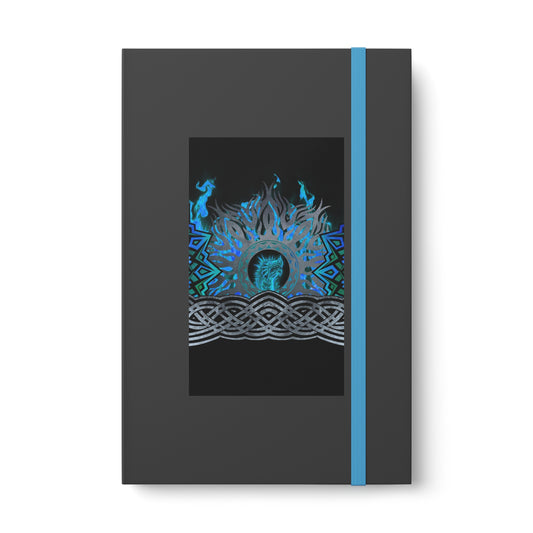 Notebook (Journal-Ruled) "Dragons" [Blue Fury]:  Original design by In the Beginning Fabrics
