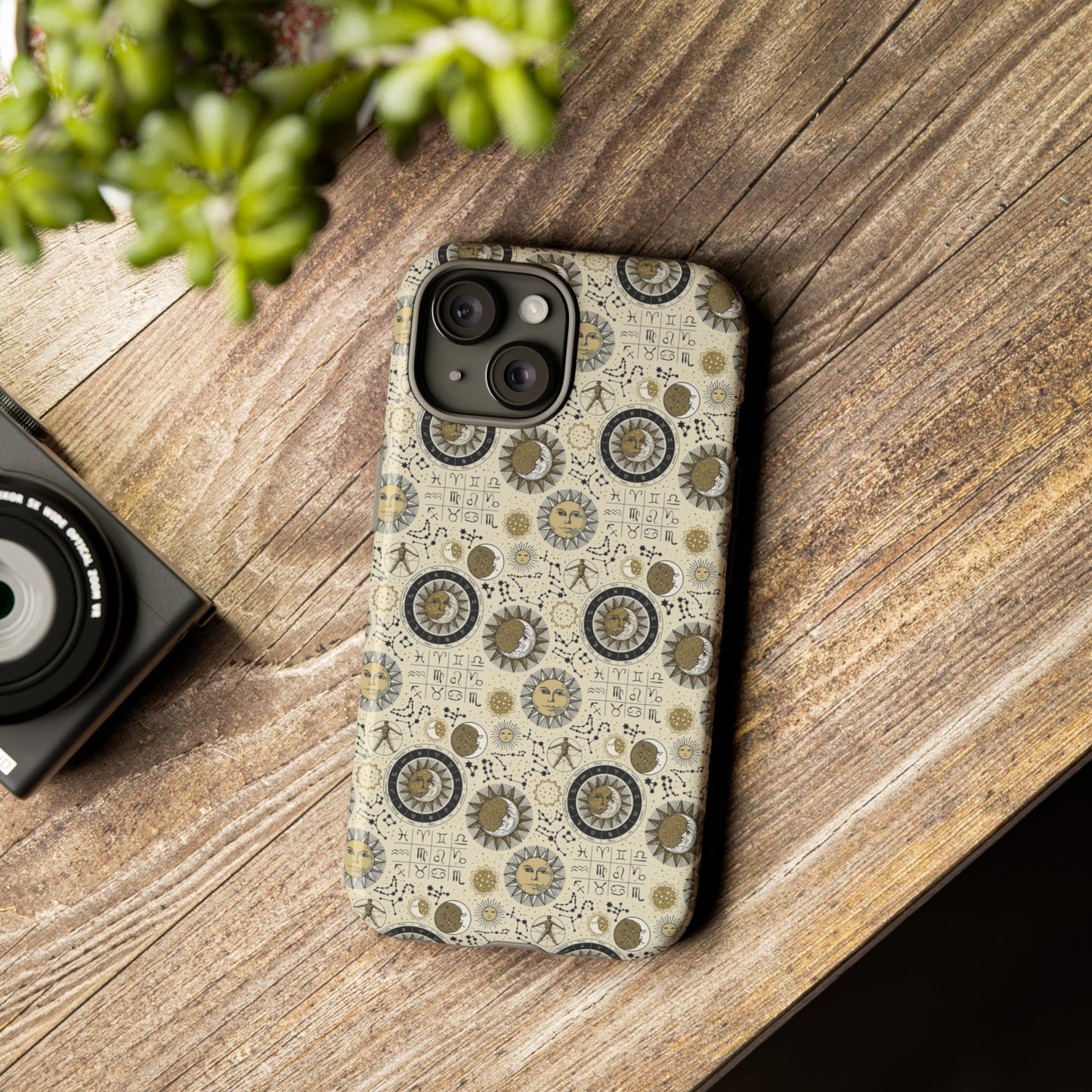 Apple I-Phone 14 (Series)-Tough Case-Phone Case: The Sun, The Moon, And The Stars [Zodiac Symbols]