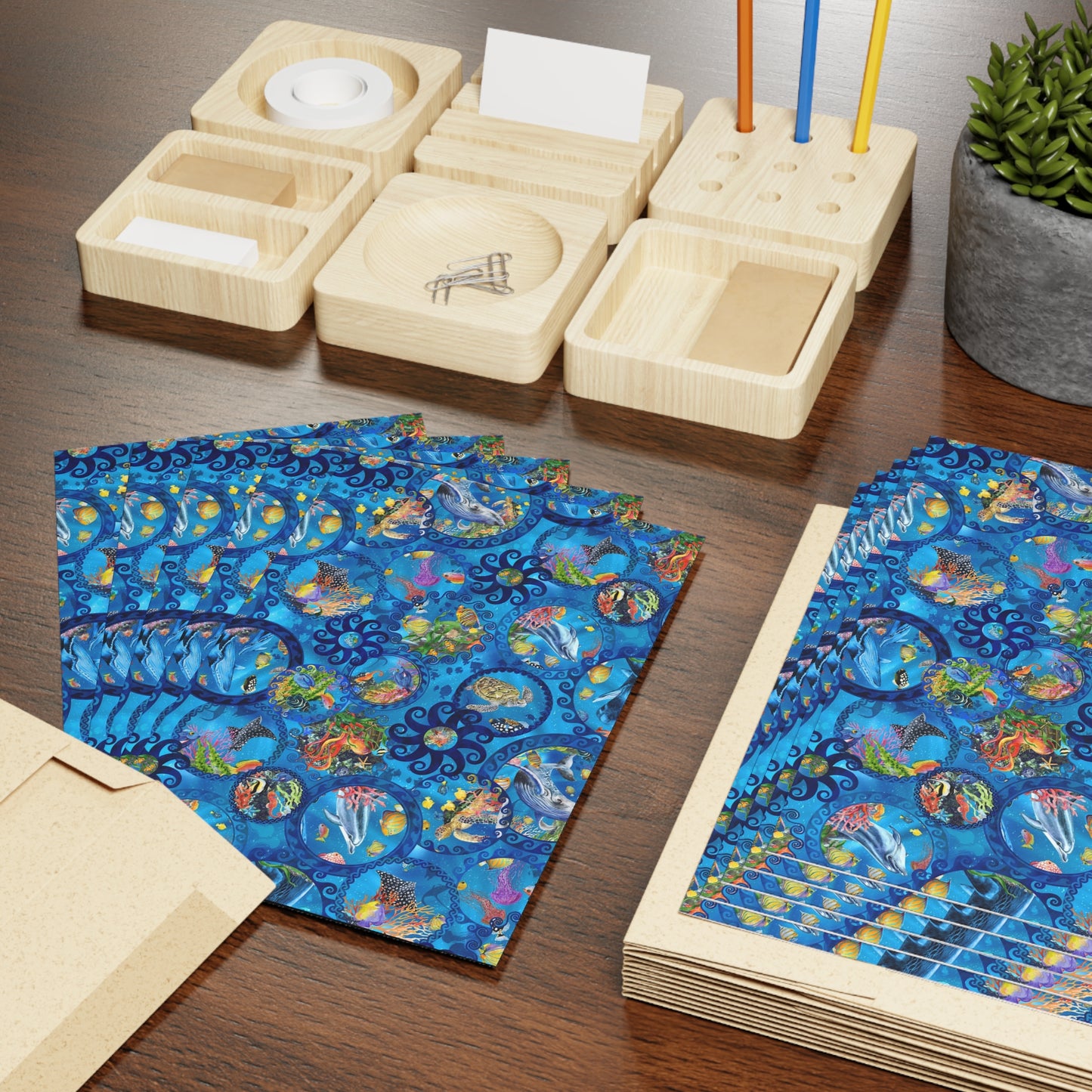 NOTE CARDS: CALYPSO [Undersea Life-Circles]