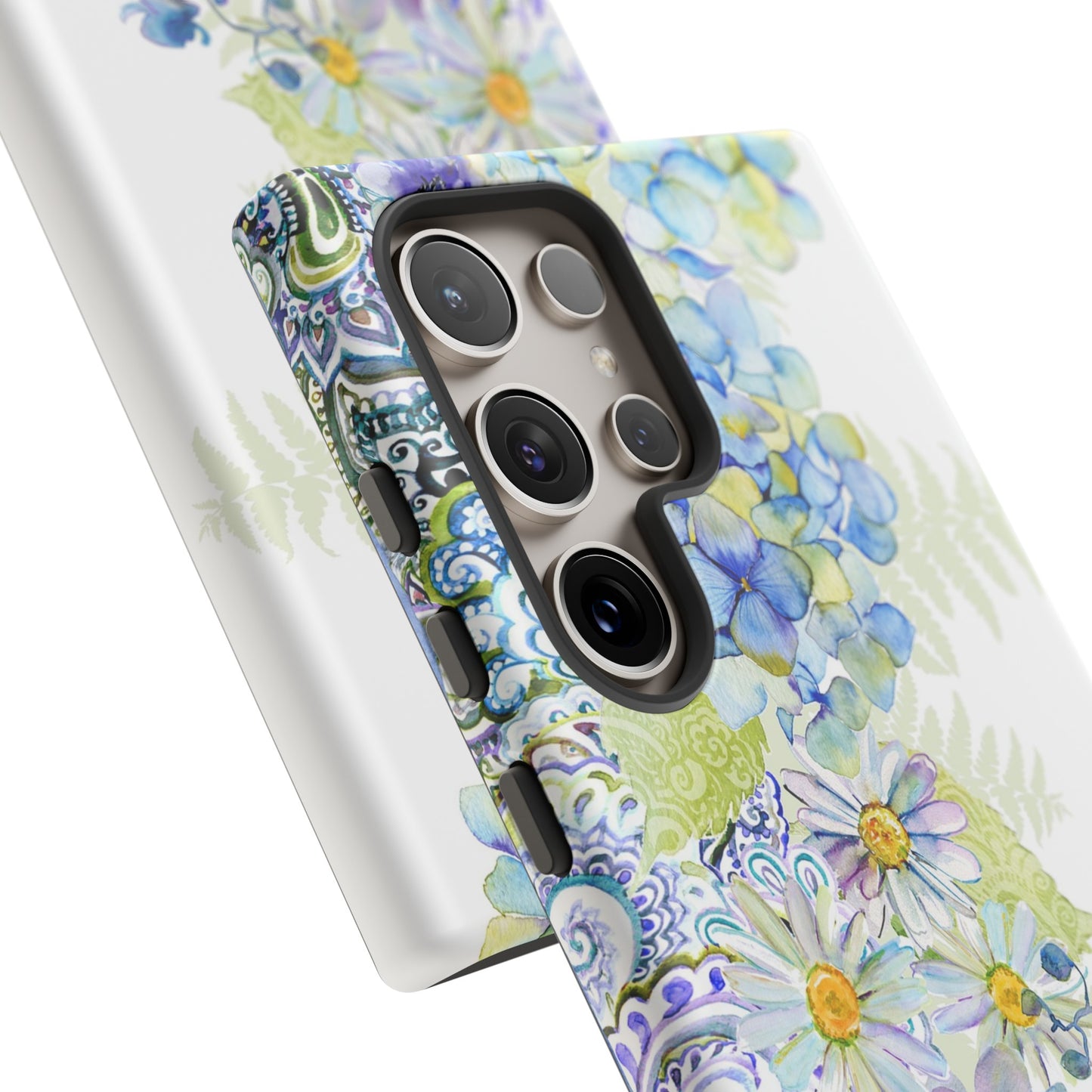Samsung Galaxy Series Tough Case-Phone Case:  Leah [Flower Border]