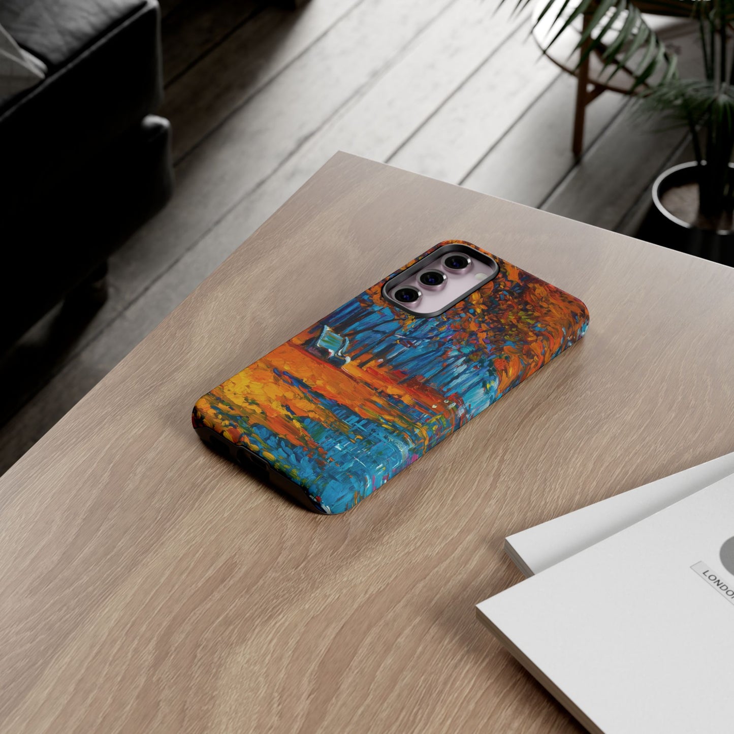 Samsung Galaxy S23 - Tough Case-Phone Case:  Year of Art [Fall Park Bench]