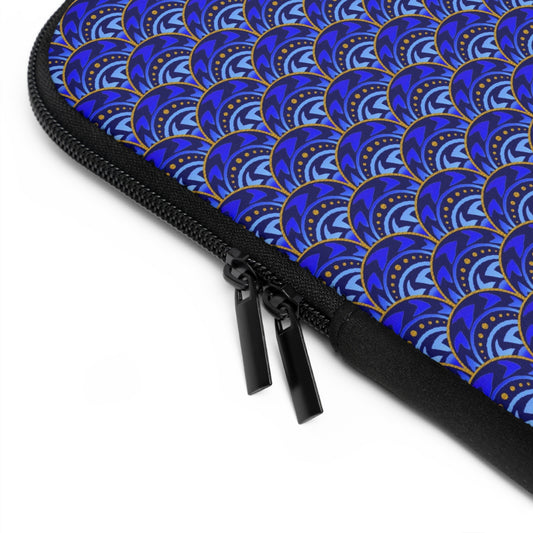 Laptop Sleeve :  Celestial [Blue/Gold-Scallops]