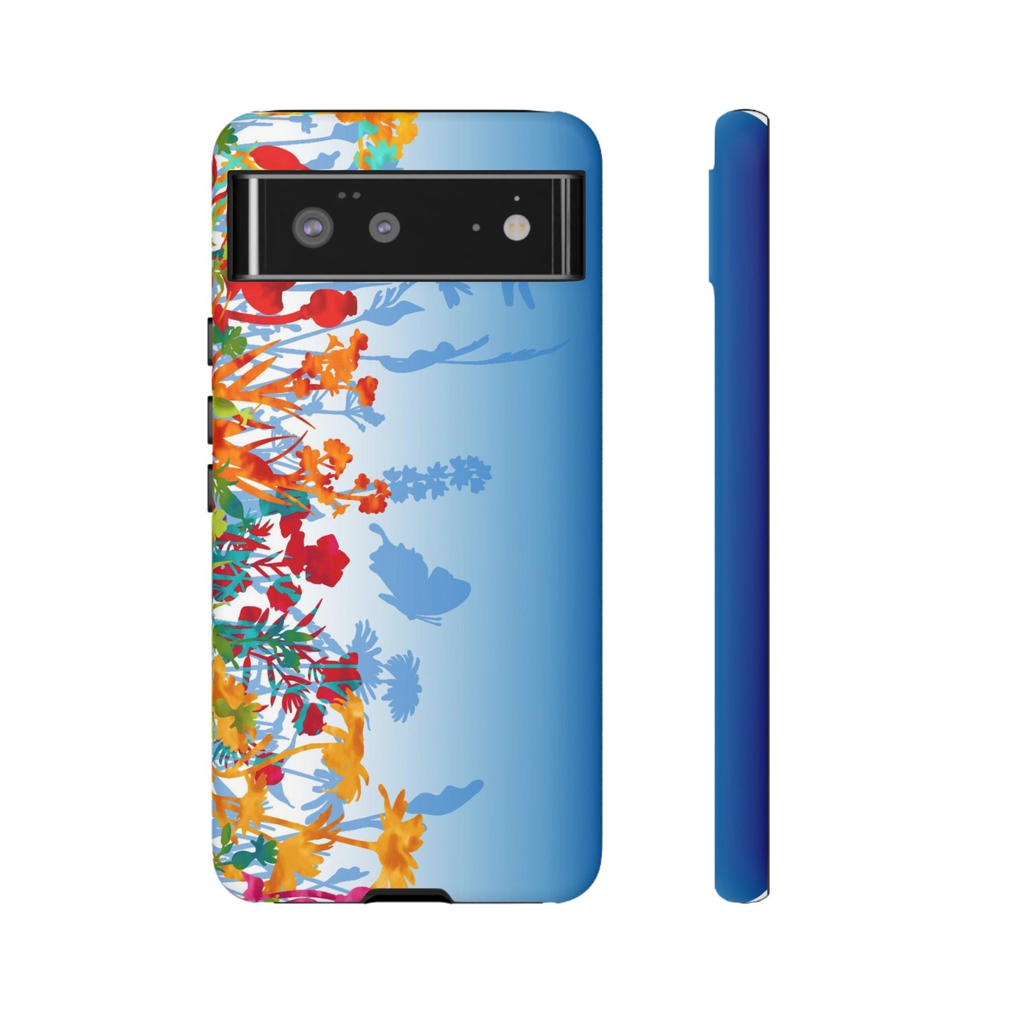 Android Google Pixel (Series) Tough Case-Phone Case:  Dreamscapes [Light Blue Border]