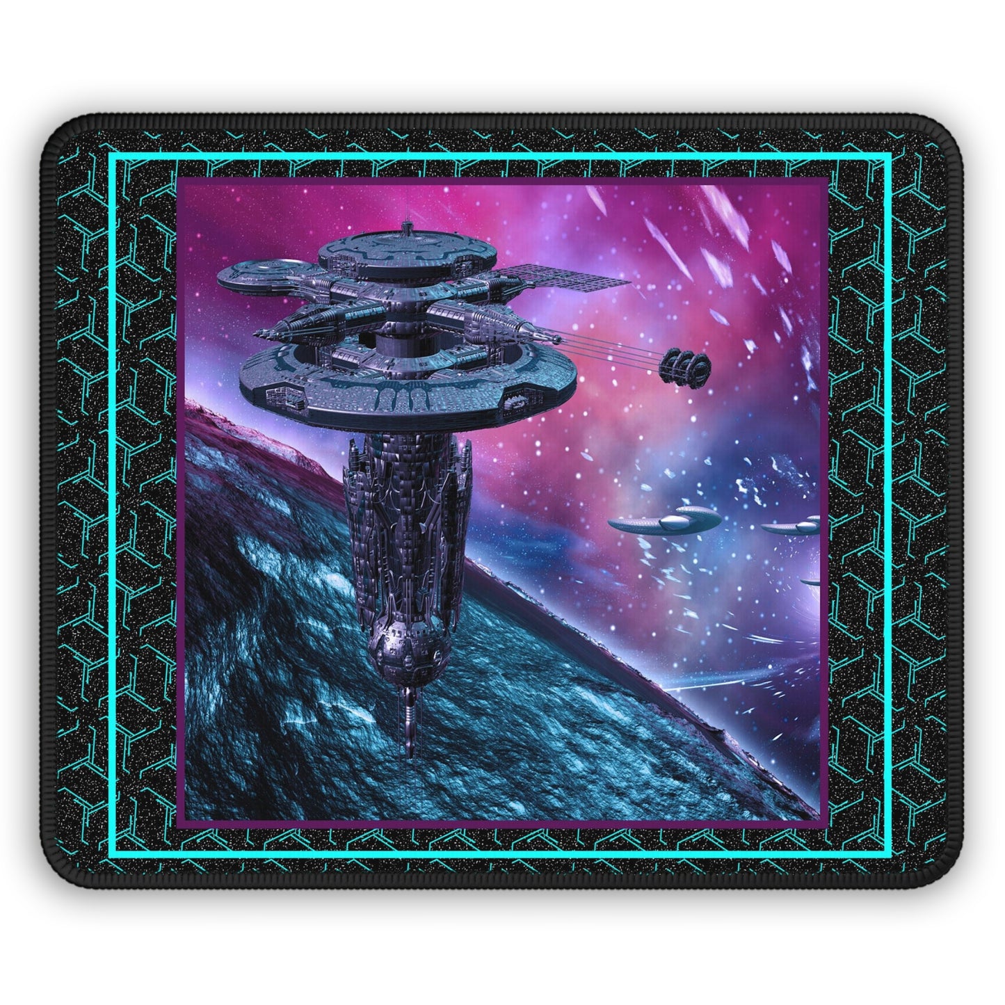 Mouse Pad-Gaming;  9x7 - "Sci-Fi" [Space Station]