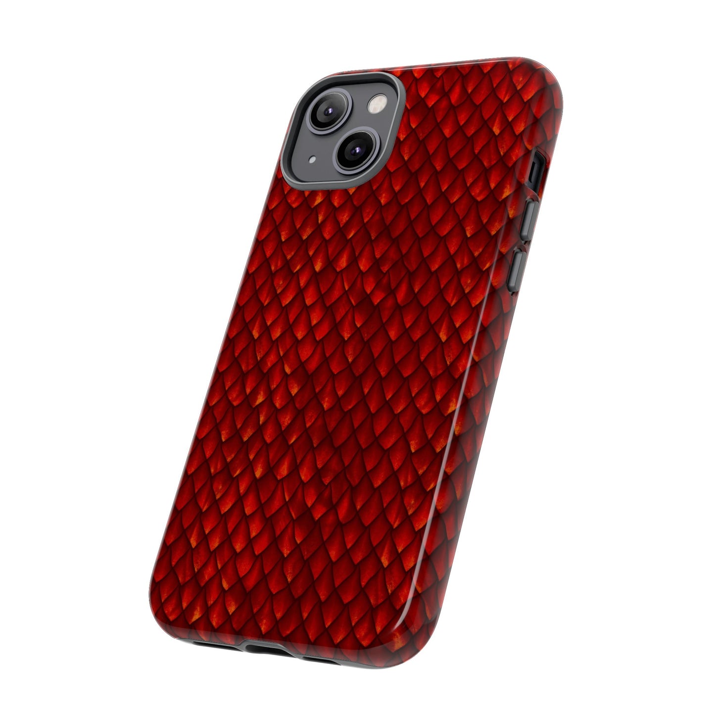 Apple I-Phone 14 (Series) Tough Case-Phone Case: Dragon [Red Scales]