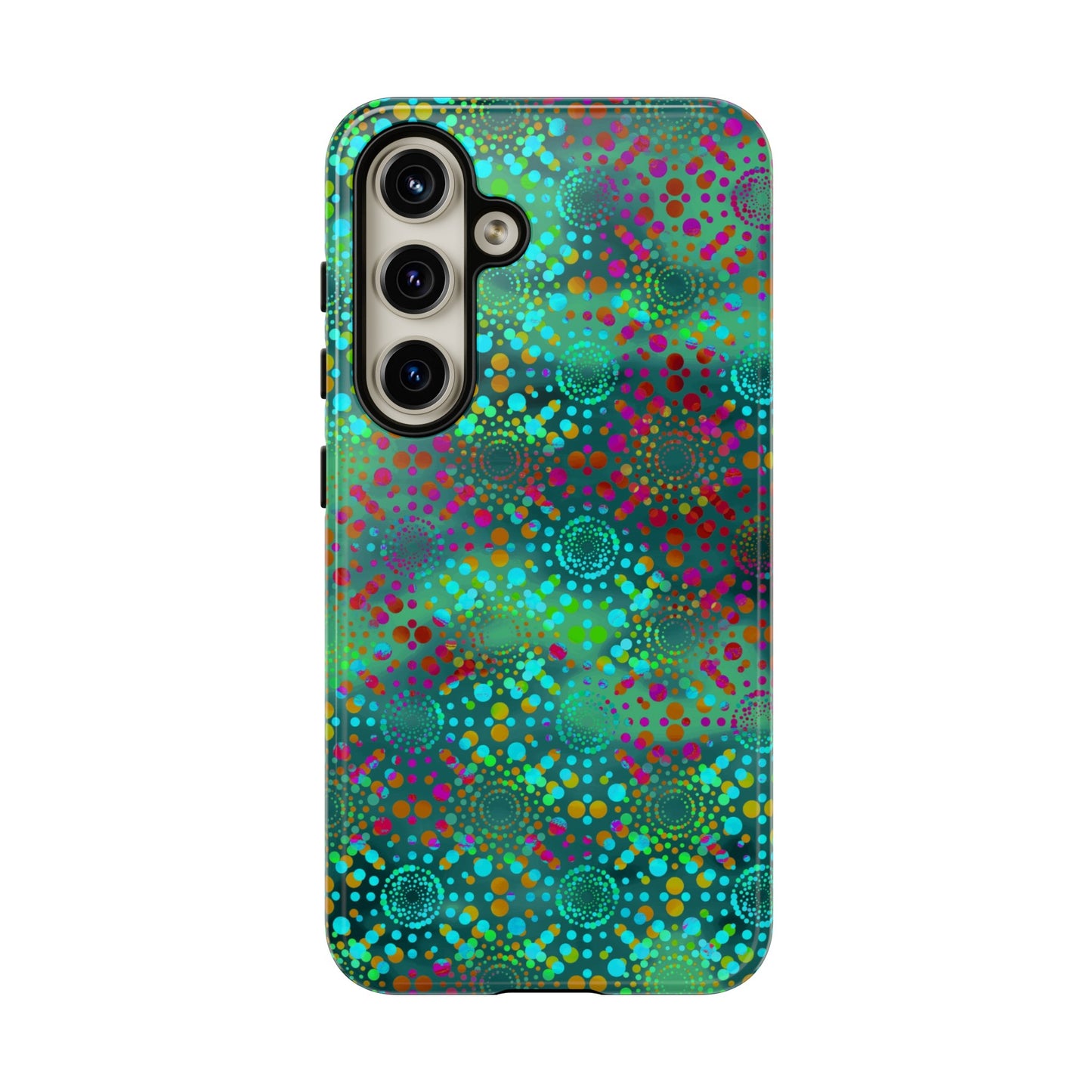 Samsung Galaxy Series Tough Case-Phone Case: Dreamscapes [Teal Green Kaleidoscope]