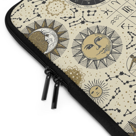 Laptop Sleeve:  [SUN-MOON-STARS]:  Zodiac Panel