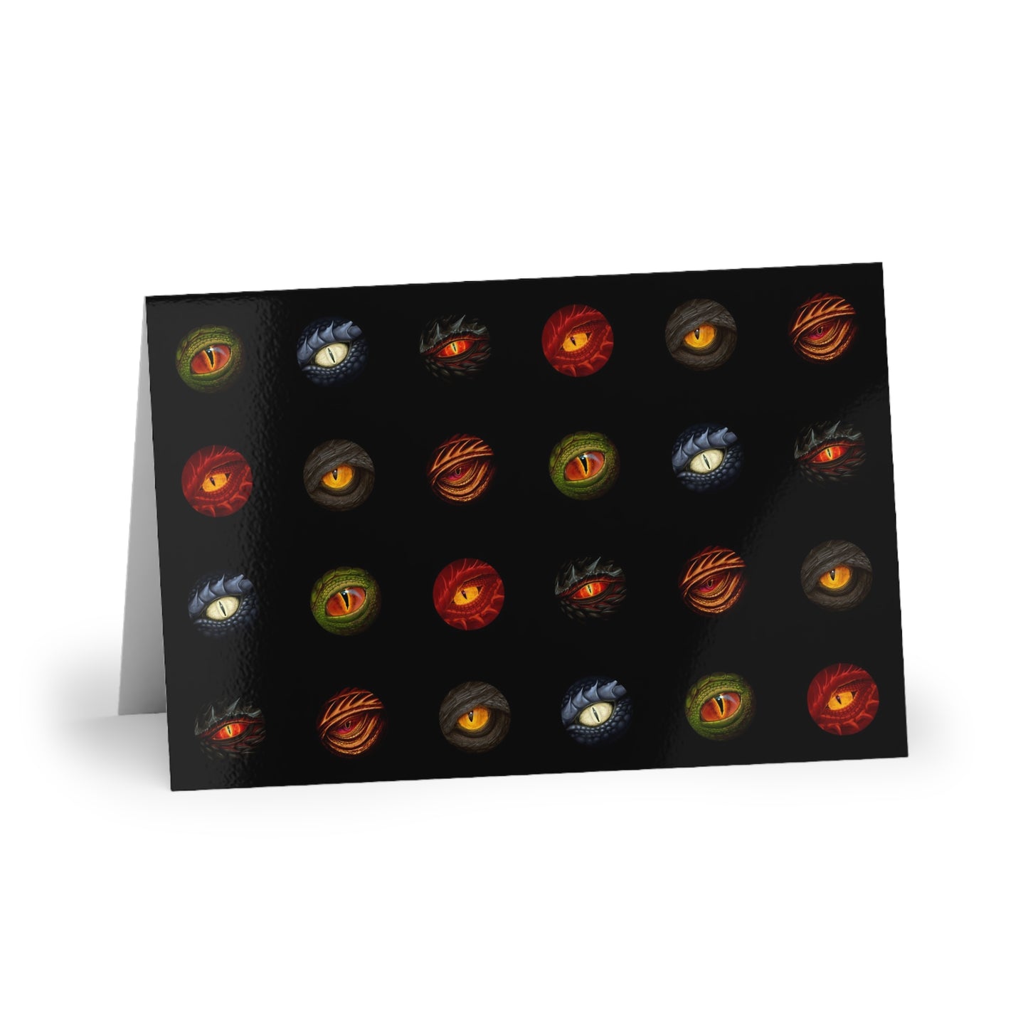 NOTE CARDS: DRAGONS [Eyes-Black Background]