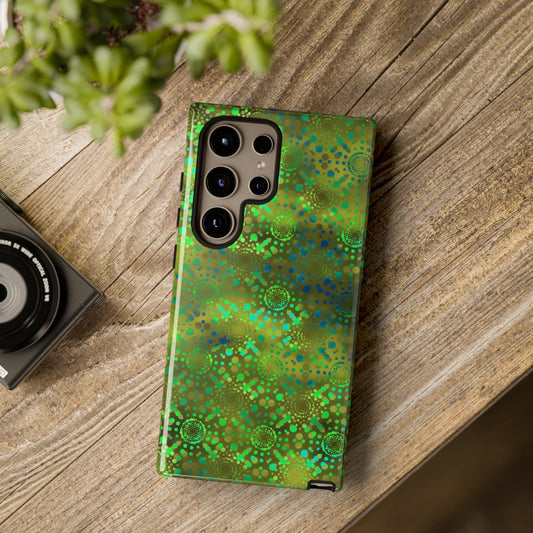 Samsung Galaxy Series Tough Case-Phone Case: Dreamscapes [Green Kaleidoscope]