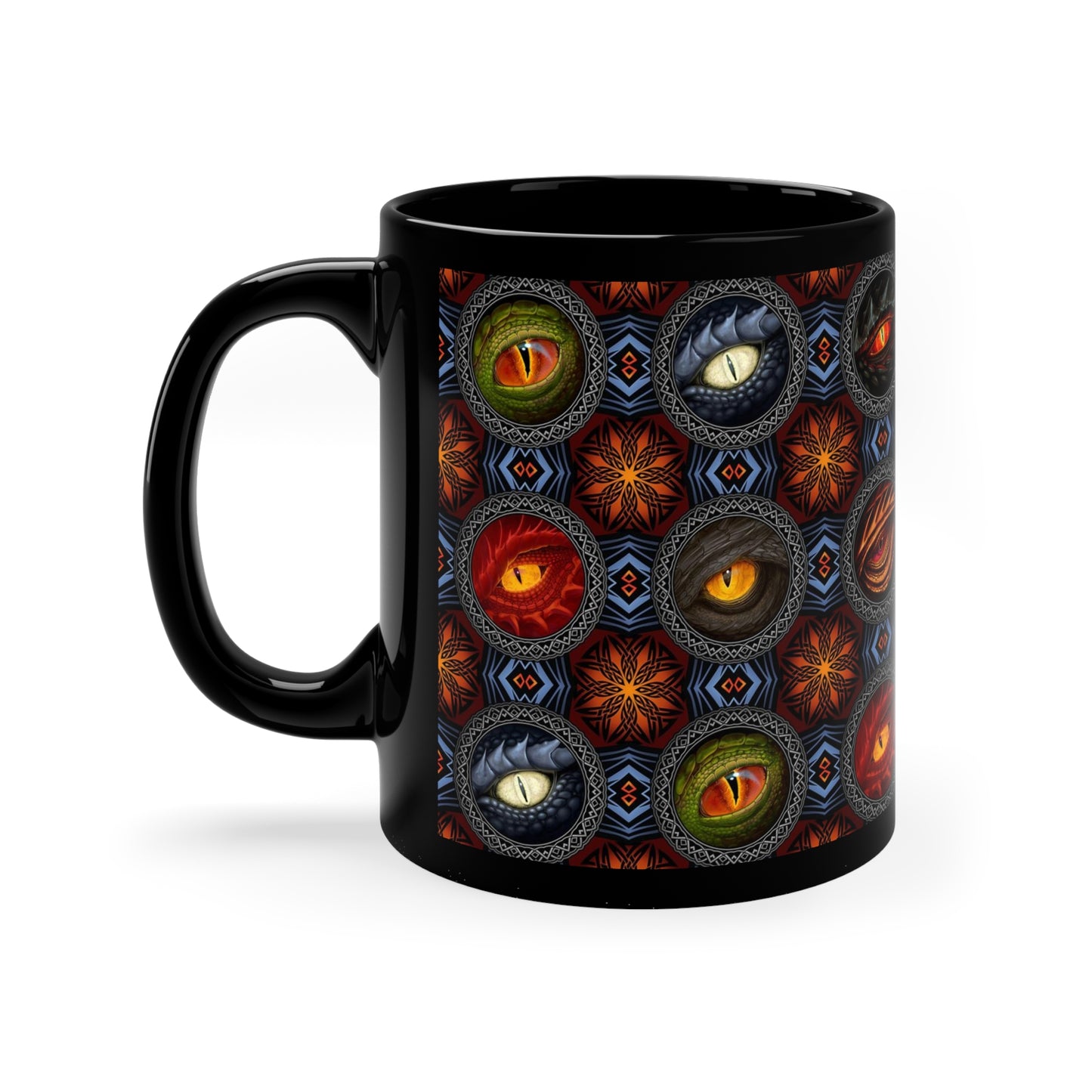 "Dragons" [EYES] (Black Mug; 11oz)