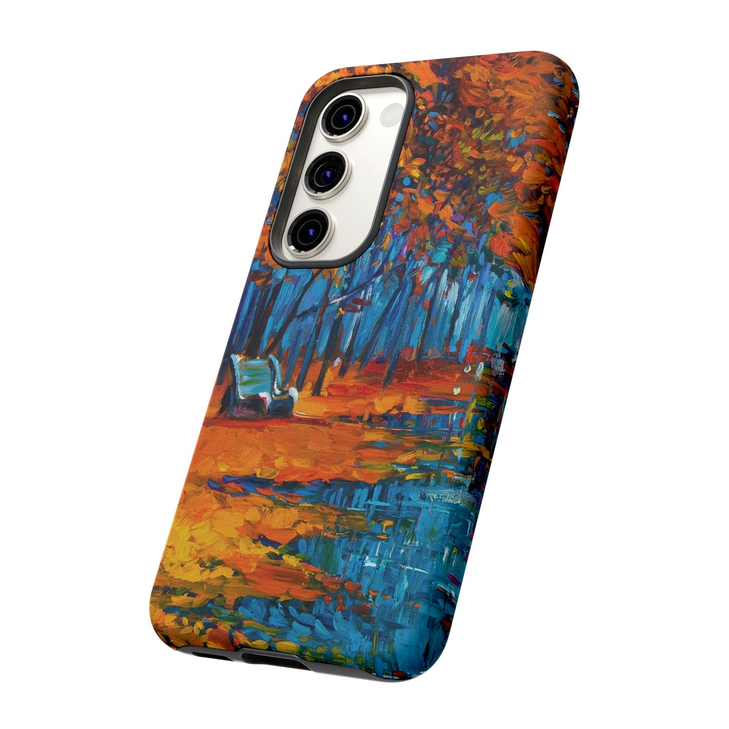 Samsung Galaxy S23 - Tough Case-Phone Case:  Year of Art [Fall Park Bench]