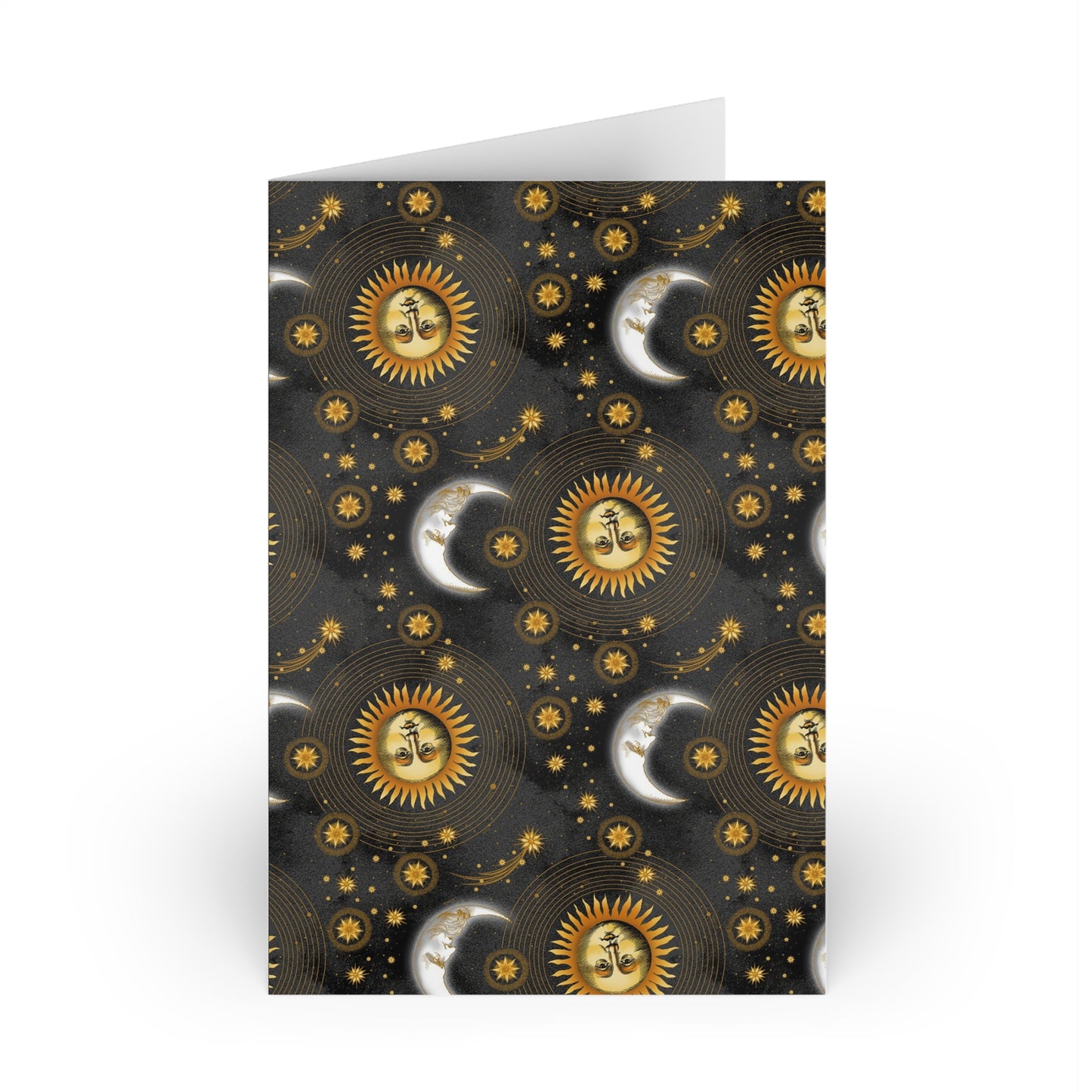 NOTE CARDS:  CELESTIAL [Suns and Moons-Black Haze]