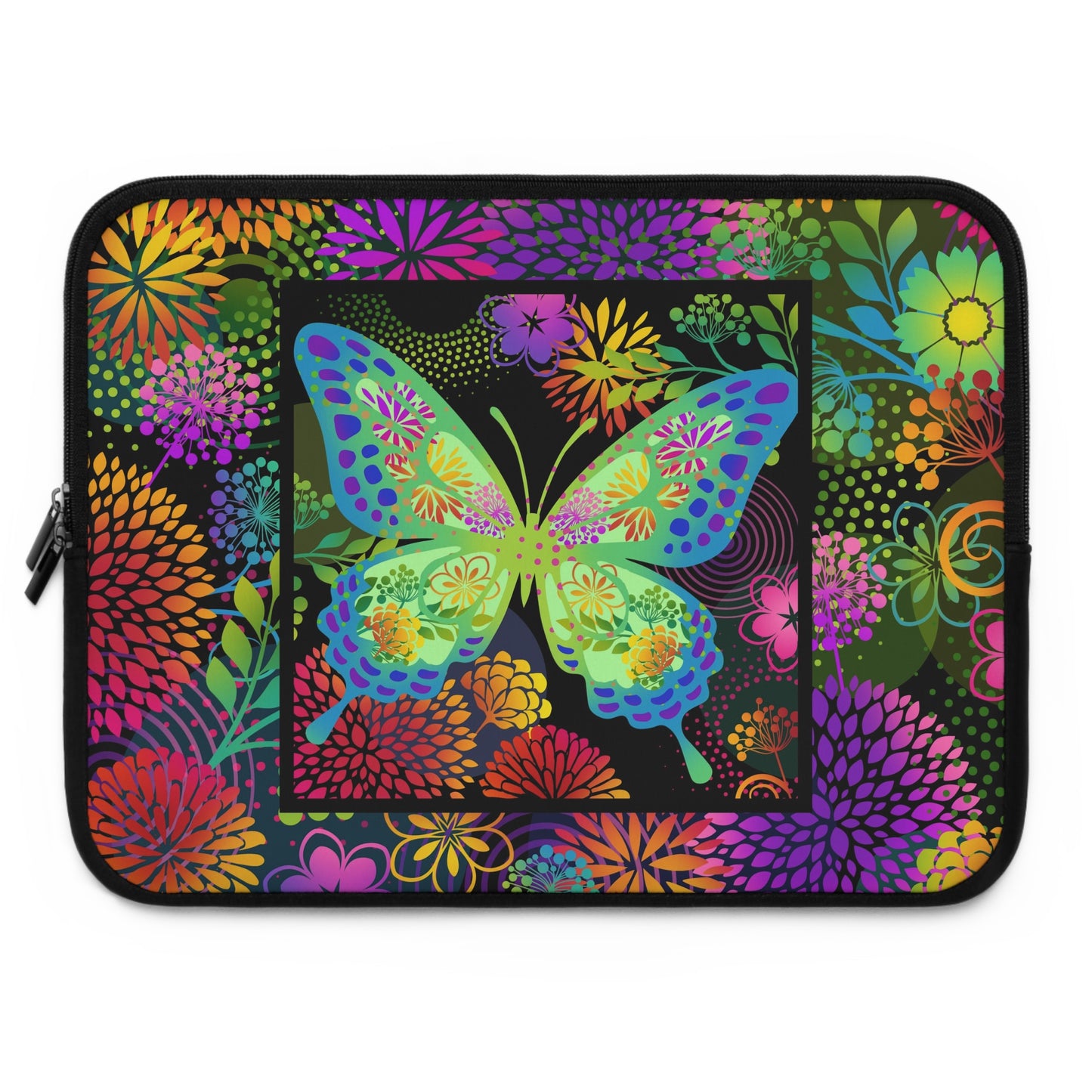 Laptop Sleeve  (Sizes:  13", 15", 17") [Unusual Gardens-Butterfly 4].