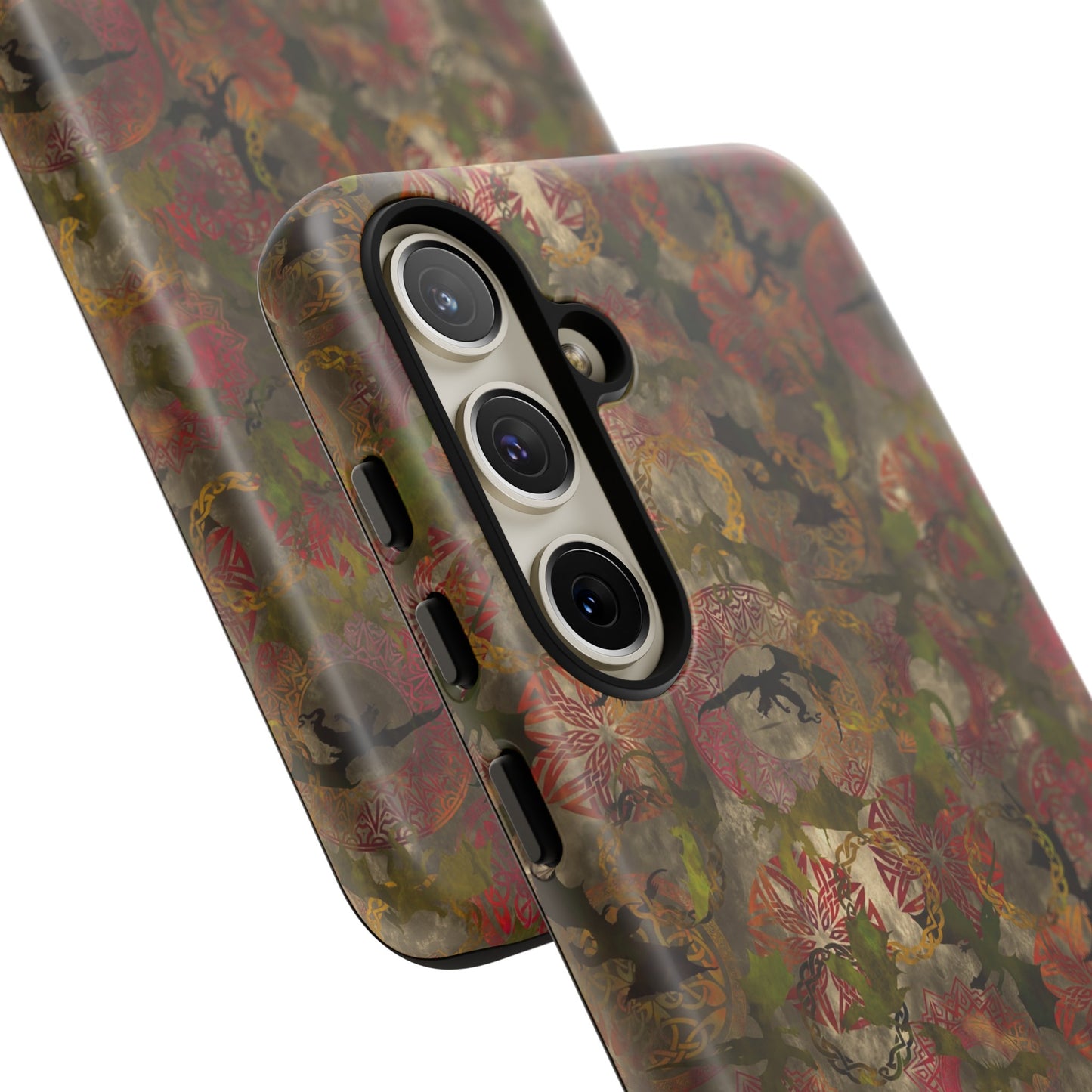 Samsung Galaxy Series Tough Case-Phone Case: Dragons [Light Green Panel]