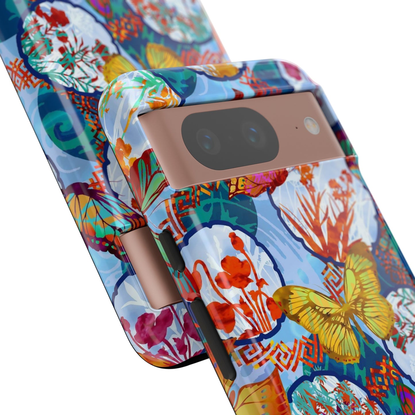 Android Google Pixel (Series) Tough Case-Phone Case:  Dreamscapes [Light Blue Butterflies]
