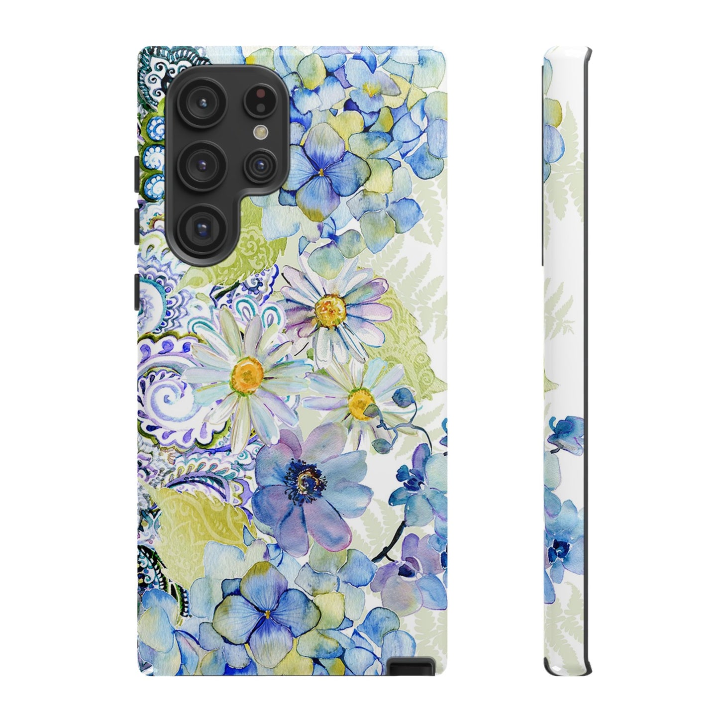 Samsung Galaxy S22 - Tough Case-Phone Case:  Haven [Blue Border]